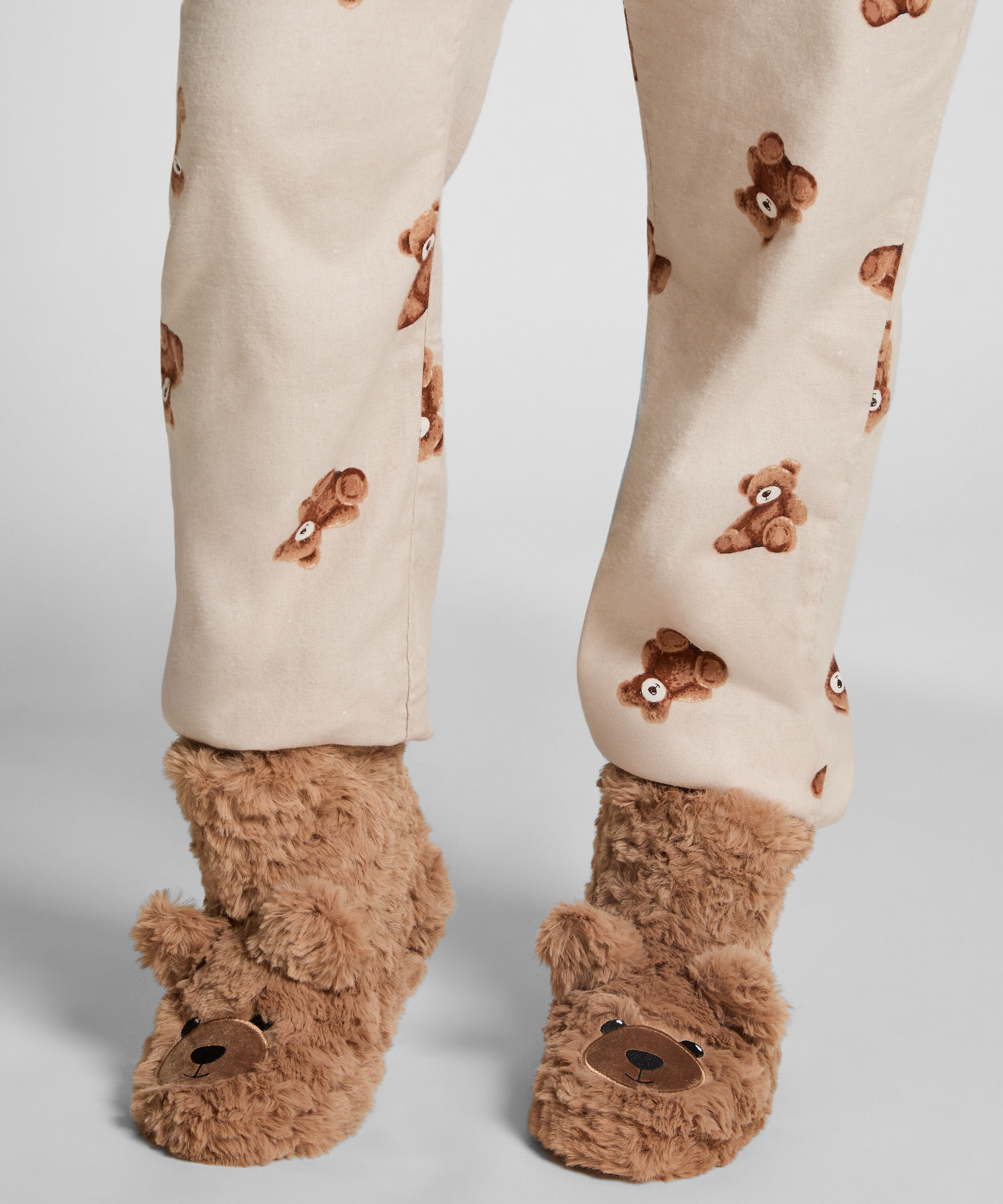 Chaussons Ours en Peluche, Beige Chaussons Ours en Peluche, Beige