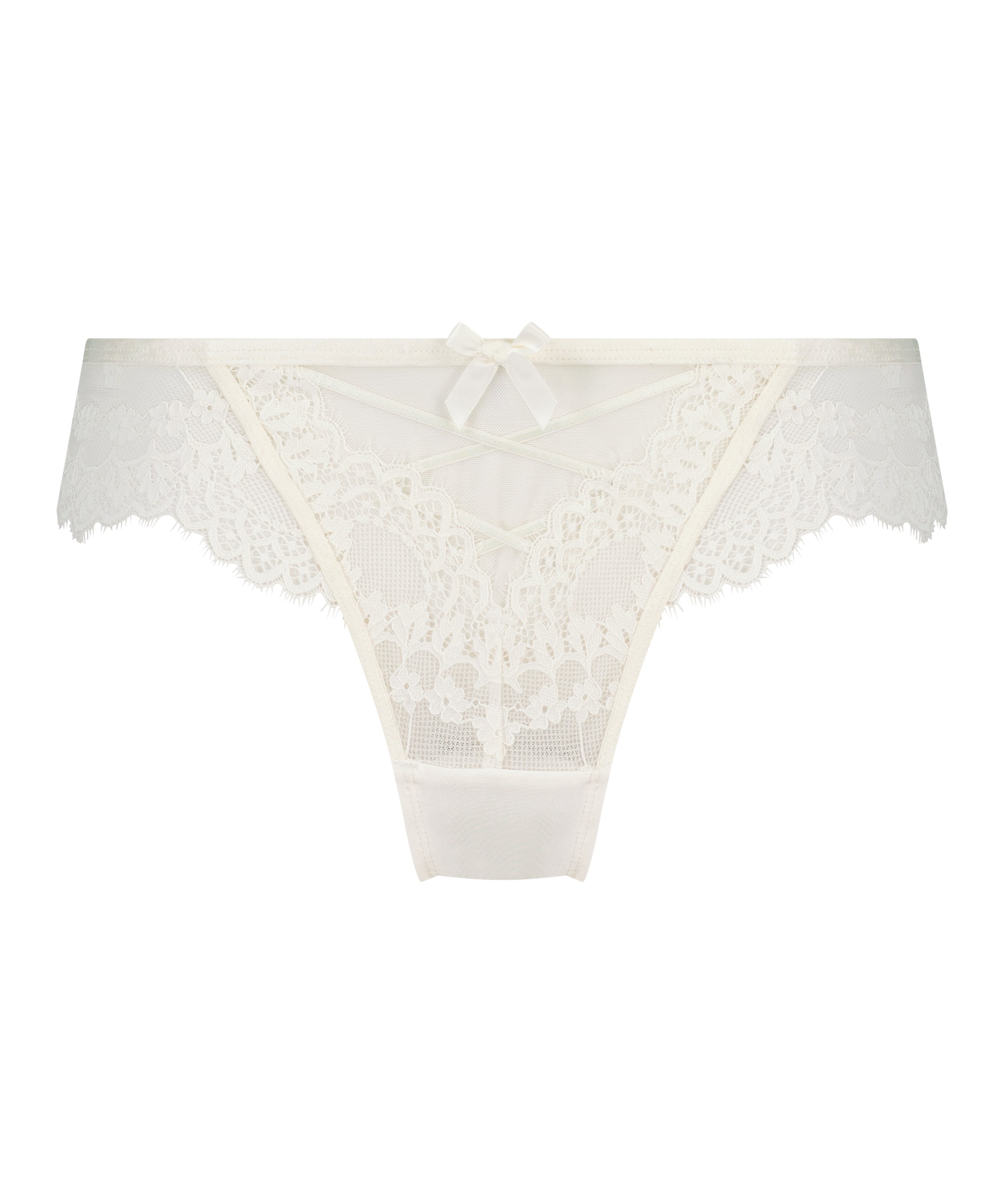 Slip brésilien Daisy, Blanc, main