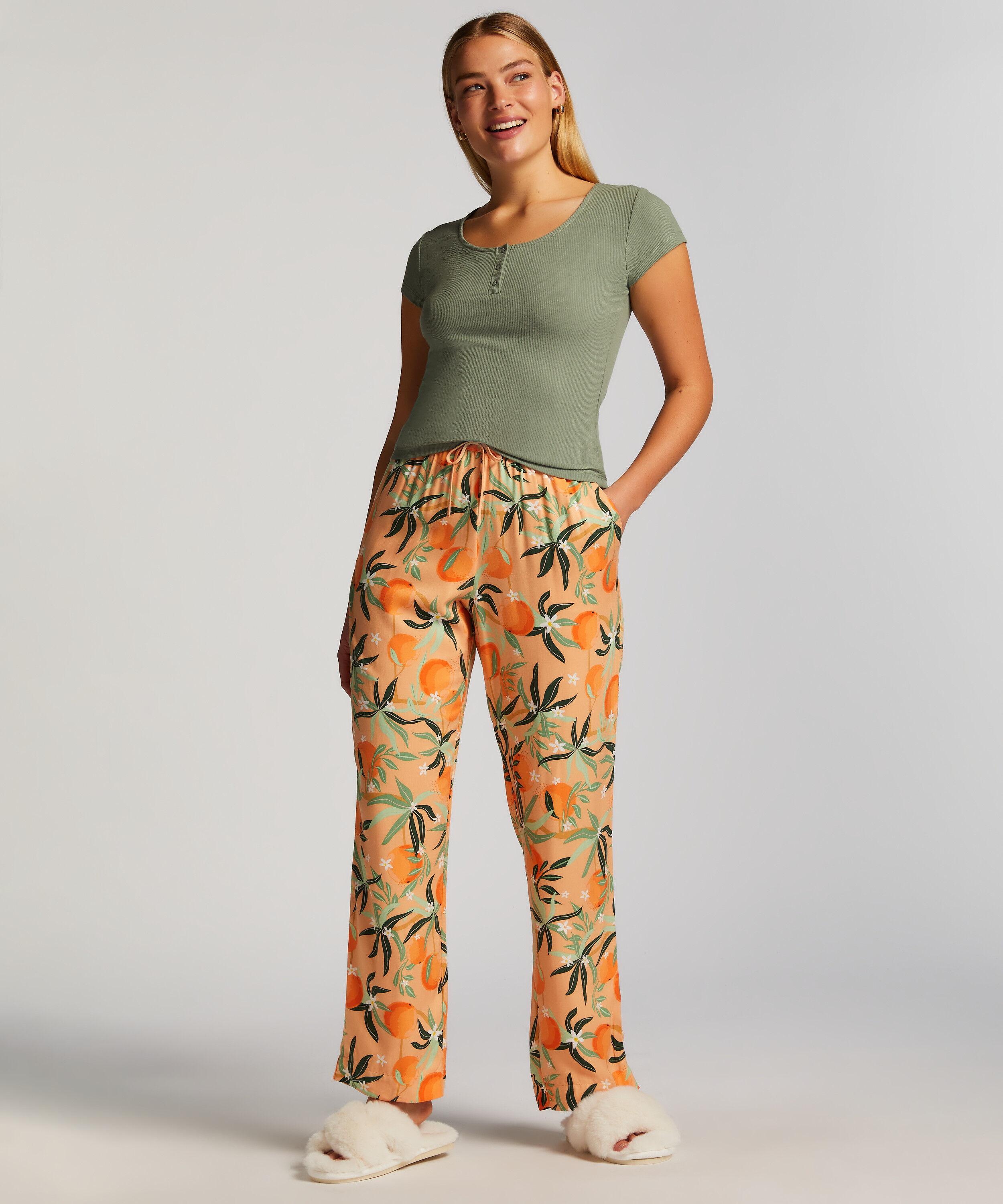 Pantalon de pyjama Woven, Rose