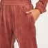 Pantalon Jogging Velours Pintuck, Marron