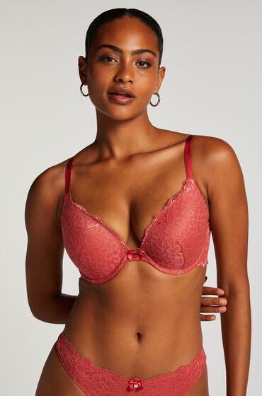Hunkemöller Soutien-gorge à armatures préformé push-up Marine Rouge