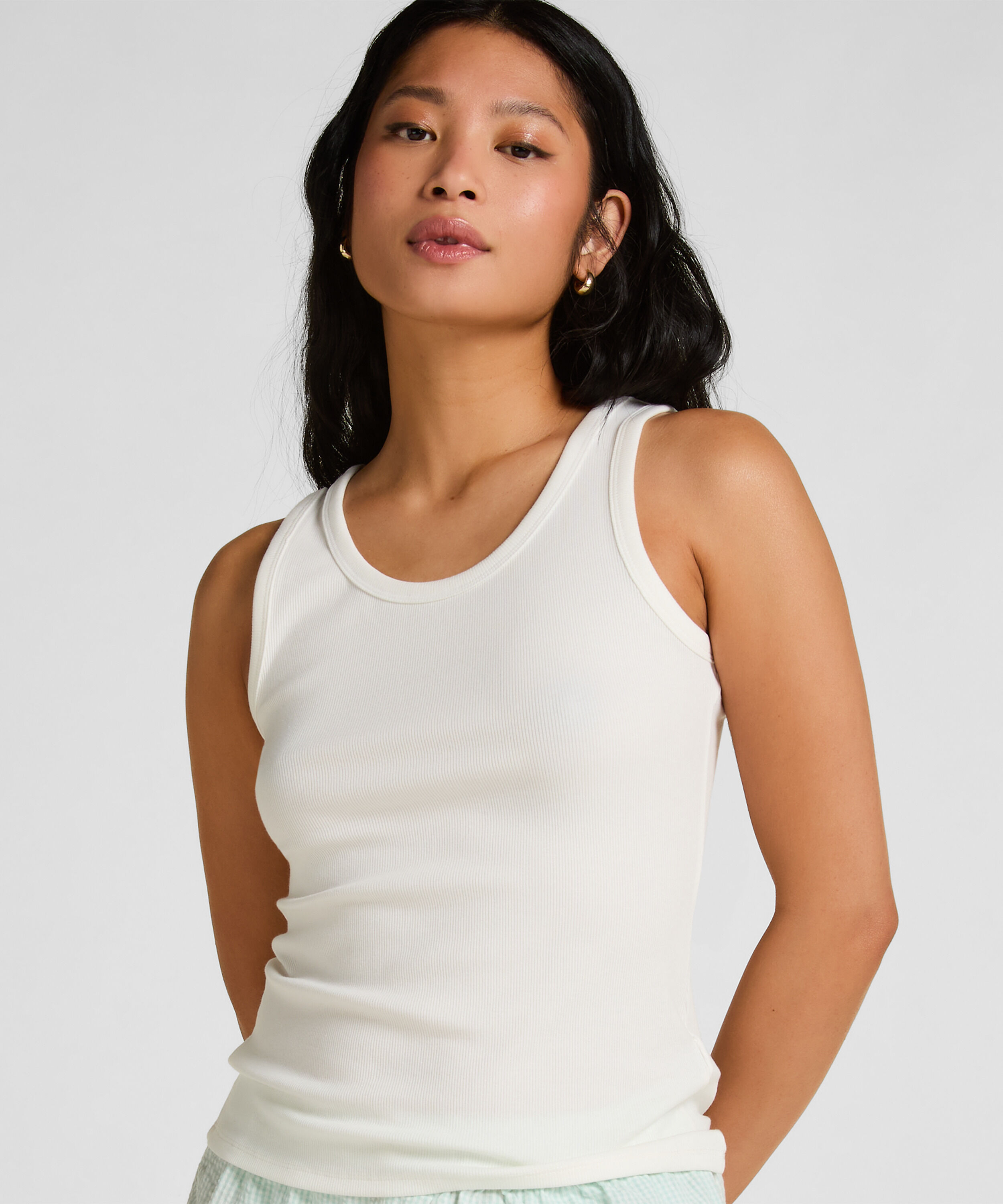 Singlet Jersey, Blanc Singlet Jersey, Blanc