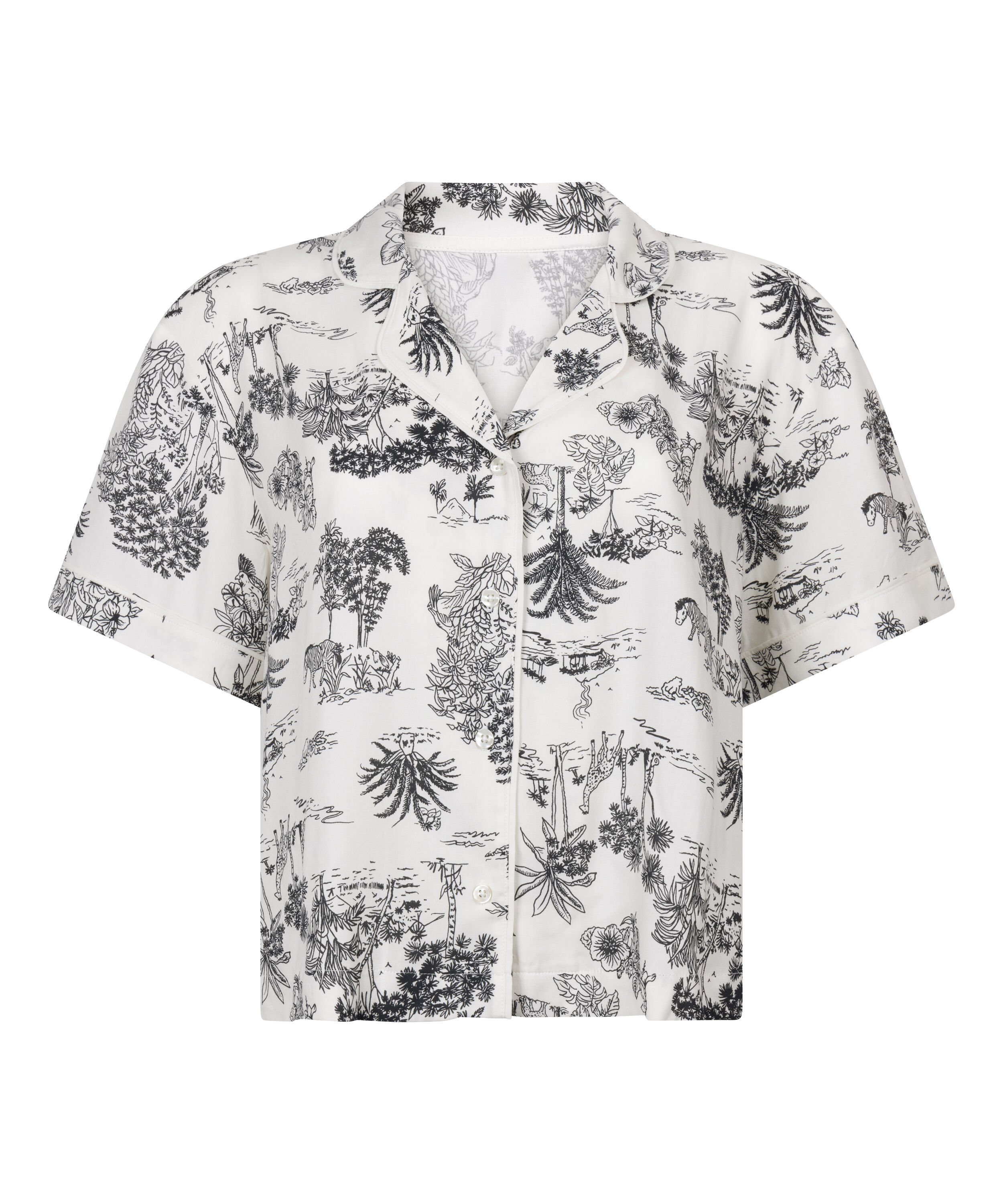 Veste tiss&eacute;e &agrave; manches courtes, Blanc