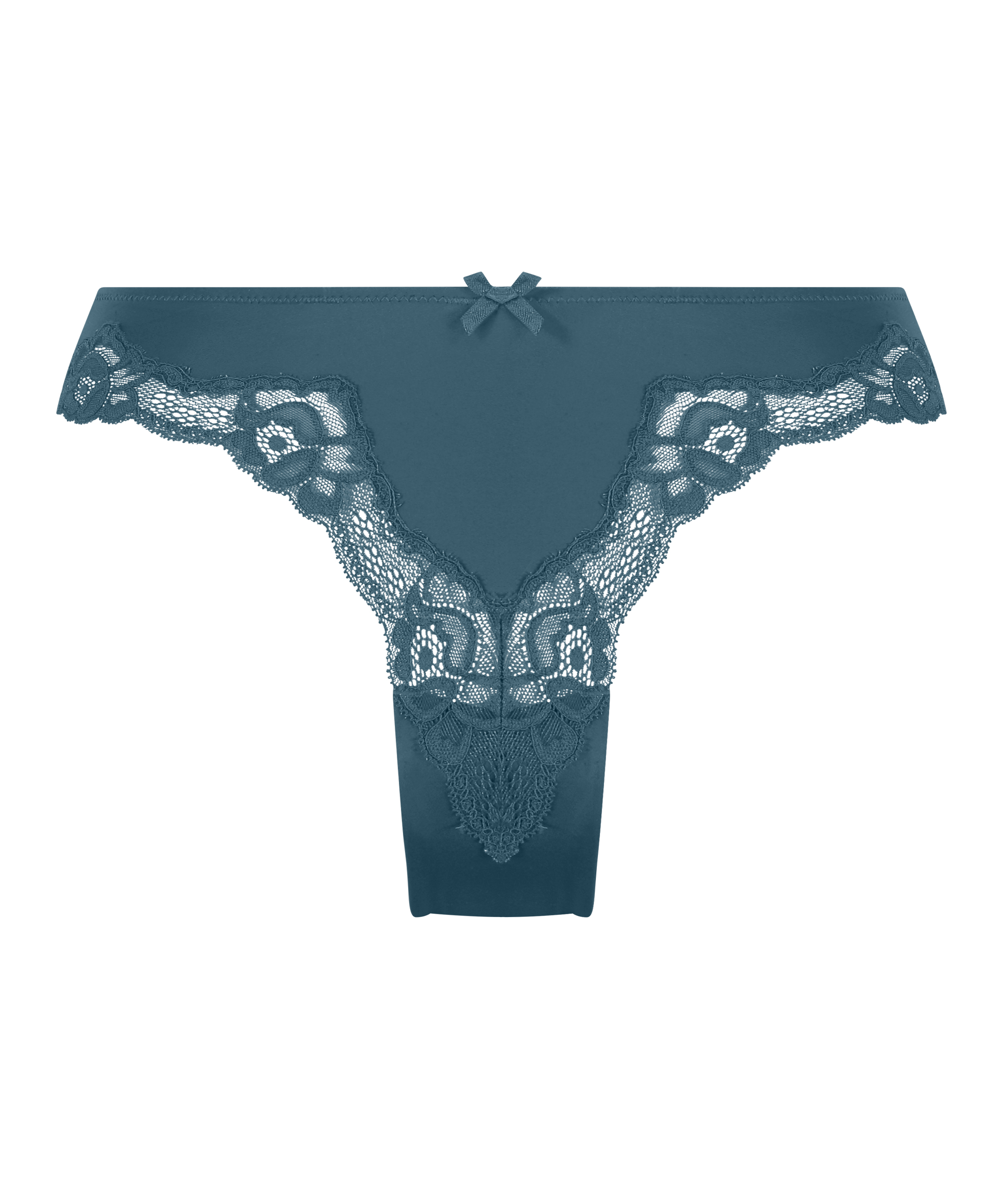 Slip brésilien Lace & Shine, Bleu, main