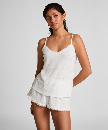 Top cami Lace, Bleu