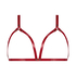 Brassière en faux cuir, Rouge