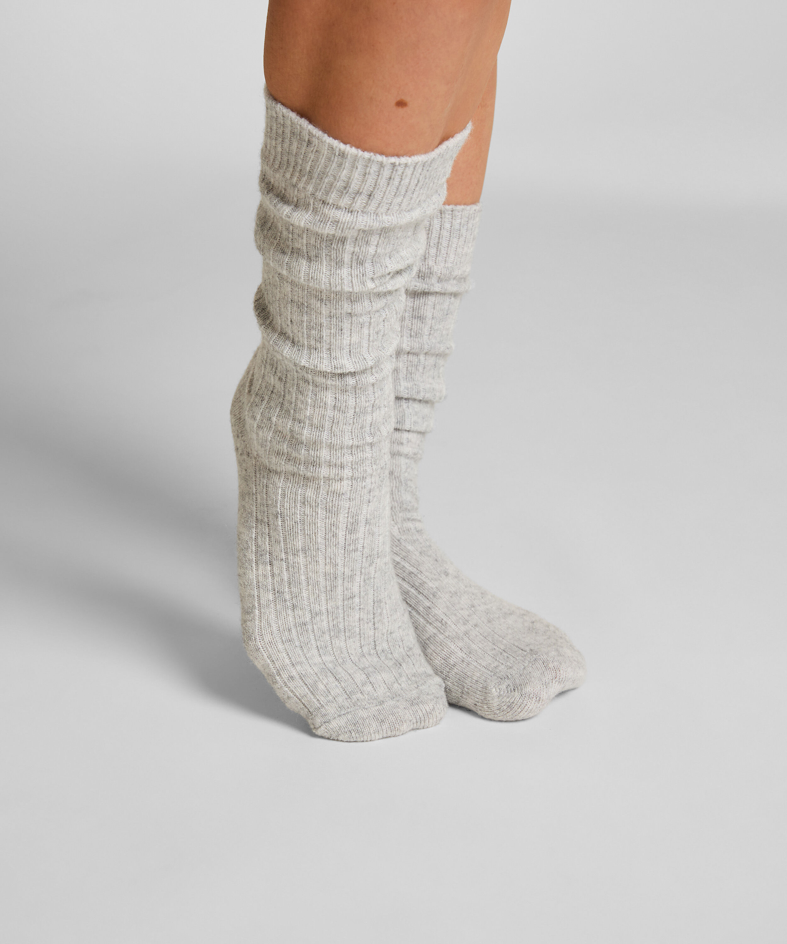 Chaussettes avec Cachemire, Gris Chaussettes avec Cachemire, Gris