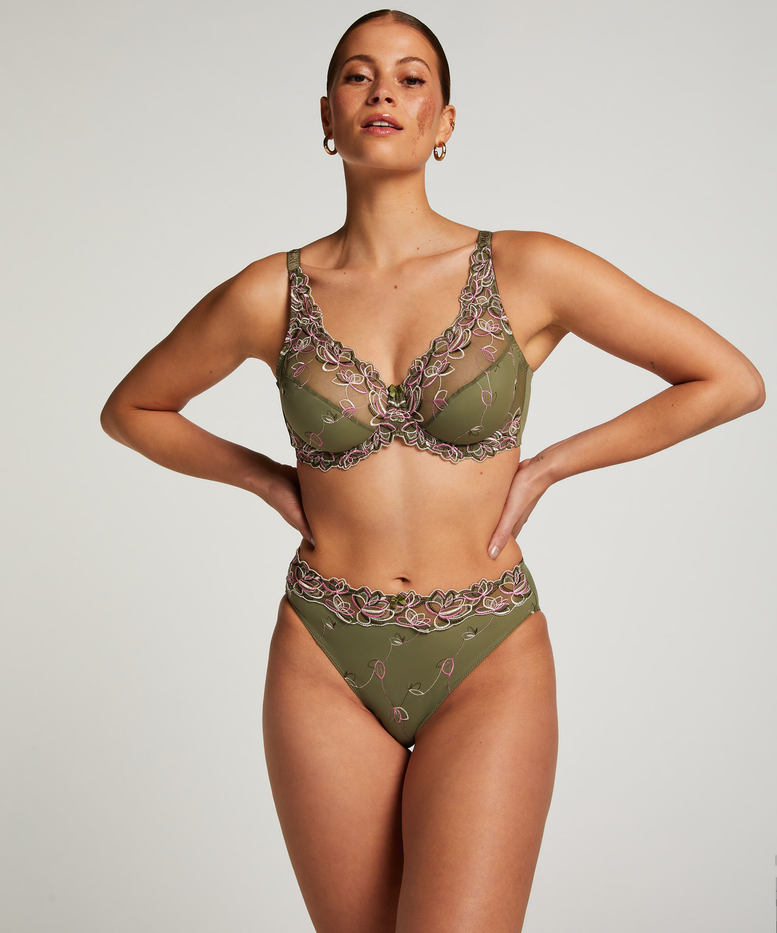 Slip taille haute Diva, Vert