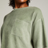 Top velours manches courtes, Vert