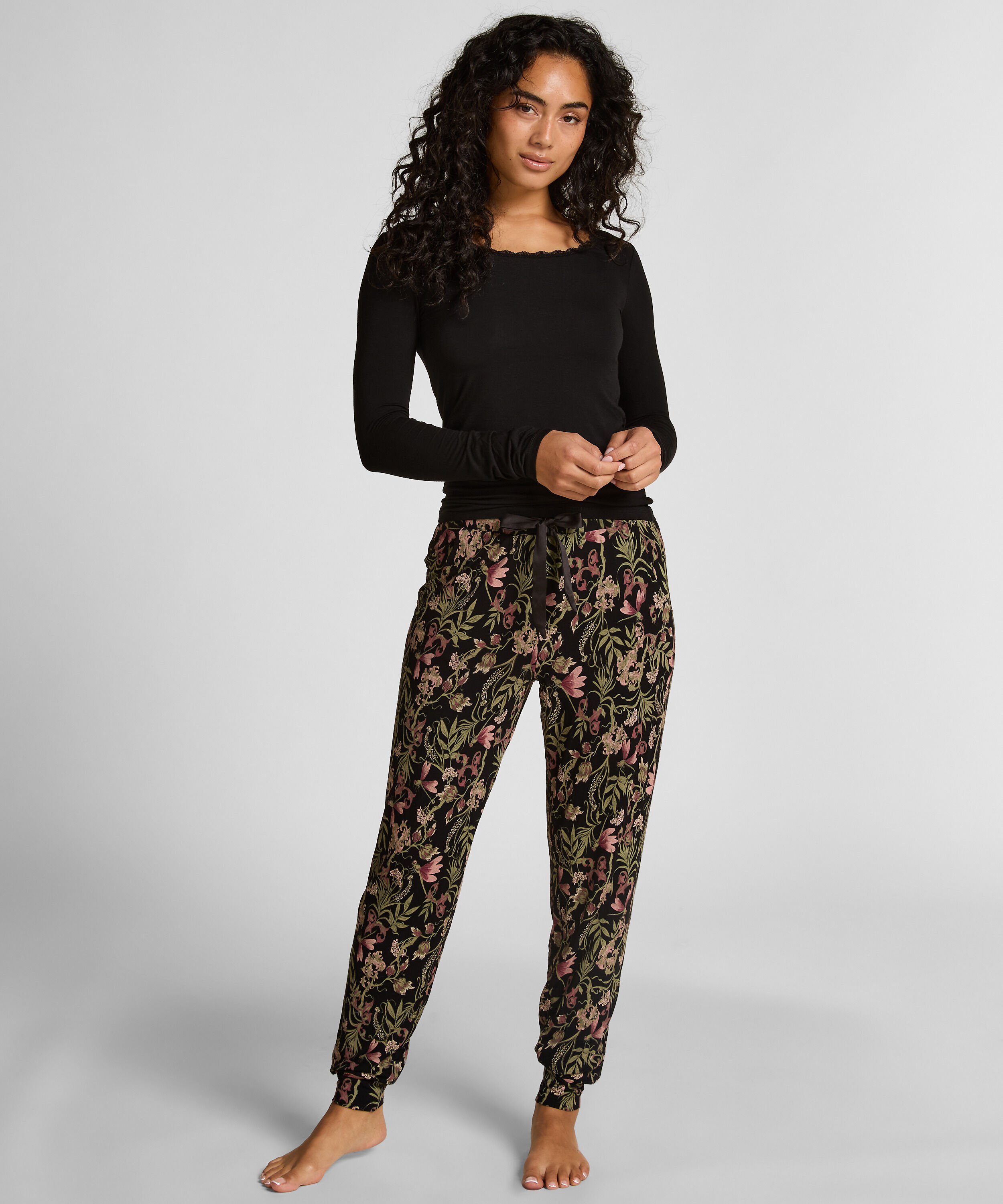 Pantalon de pyjama Jersey, Noir