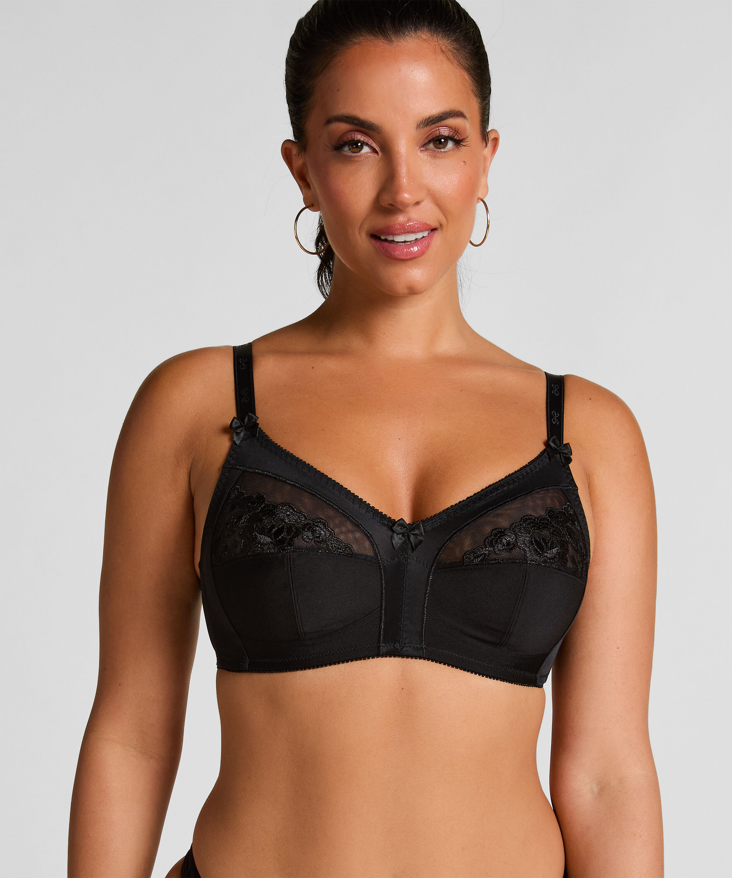 Soutien-gorge sans armatures non-préformé Sara, Noir