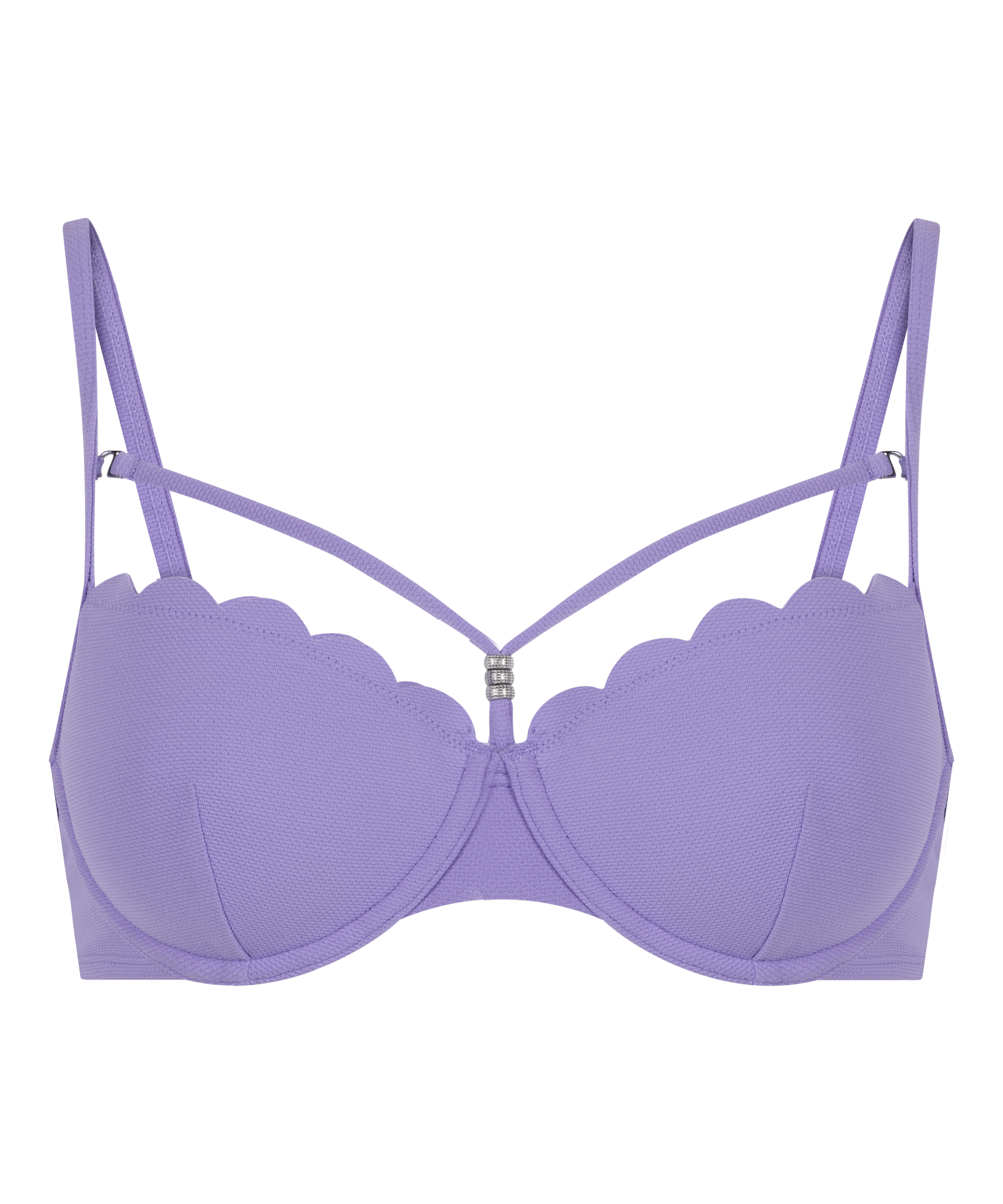 Haut de bikini préformé à armatures Scallop, Violet, main