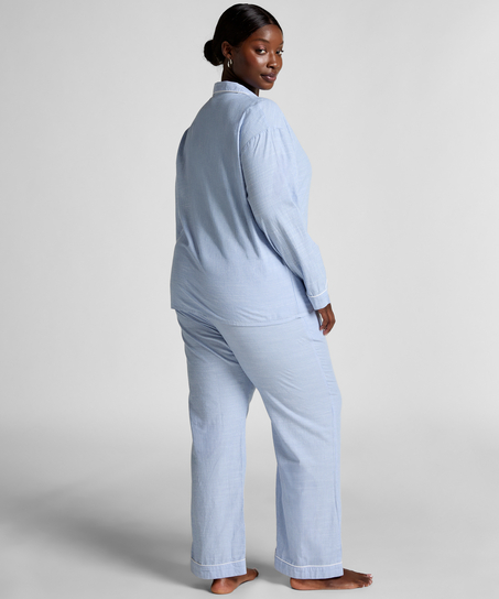 Chemise en coton, Bleu