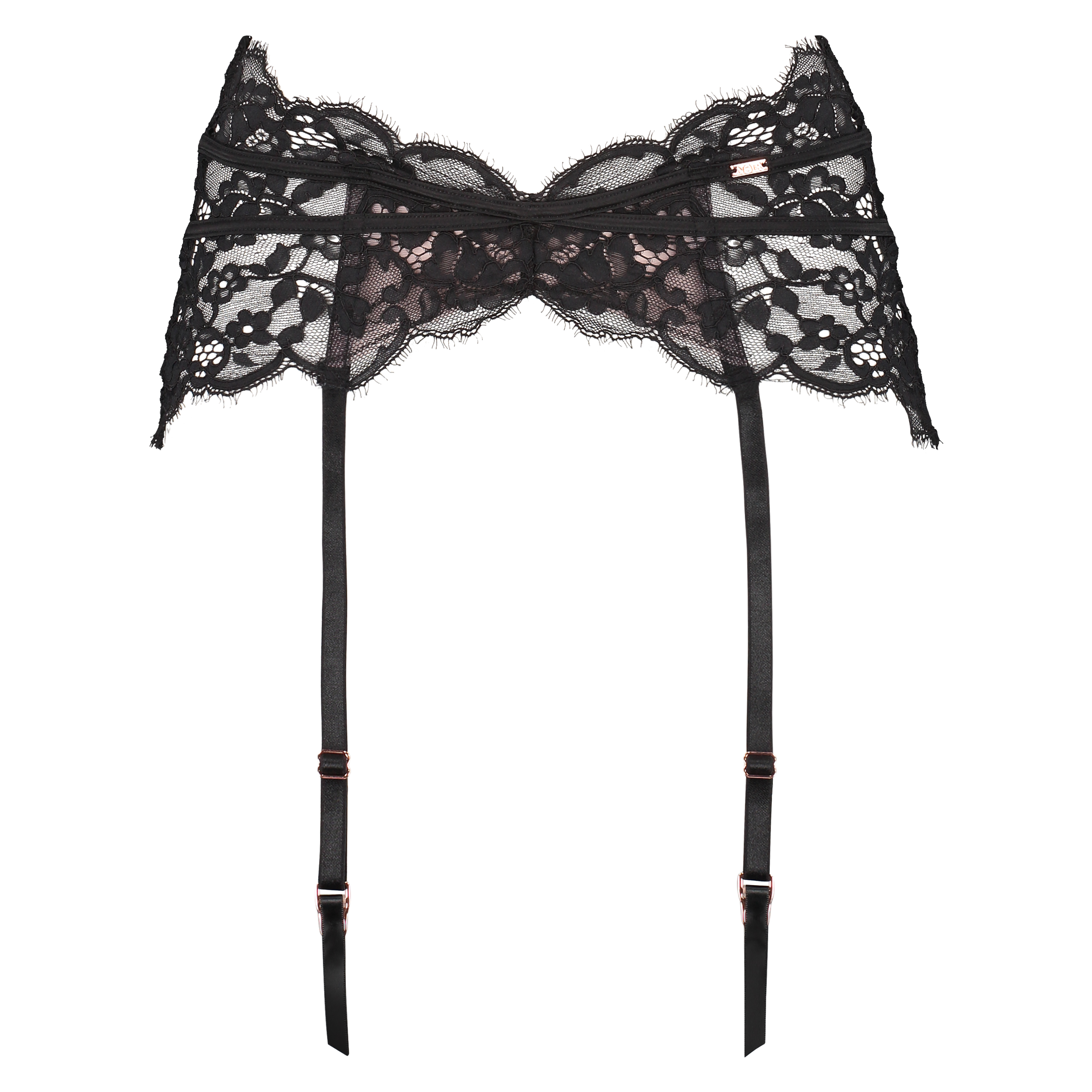 Jarretelles Poppy, Noir, main