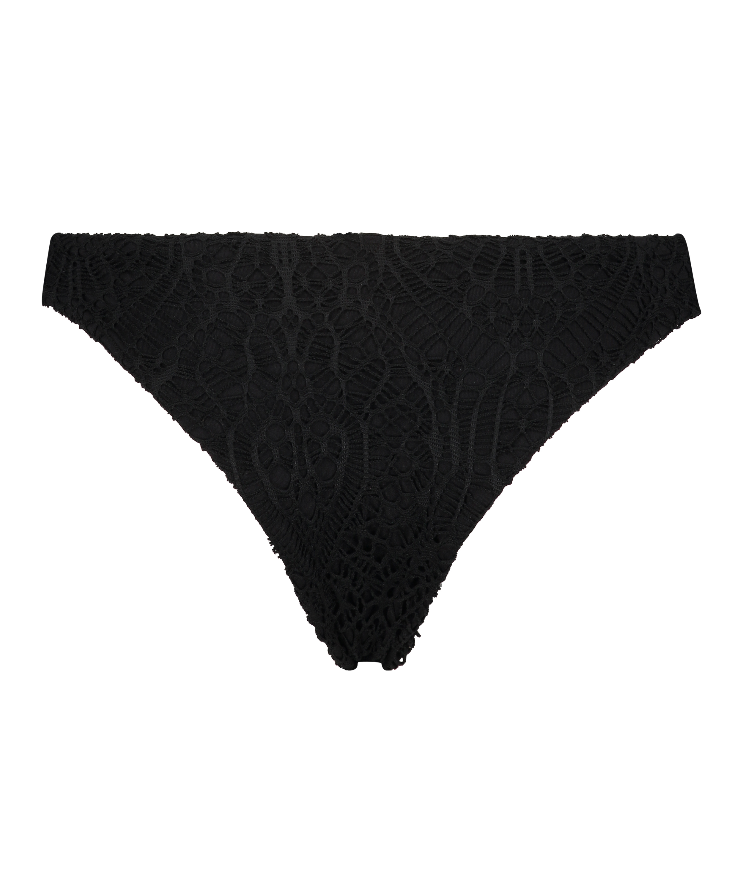 Bas de bikini brésilien Crochet, Noir, main