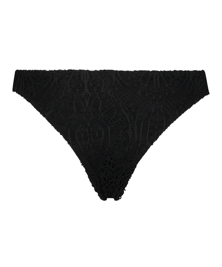 Bas de bikini brésilien Crochet, Noir