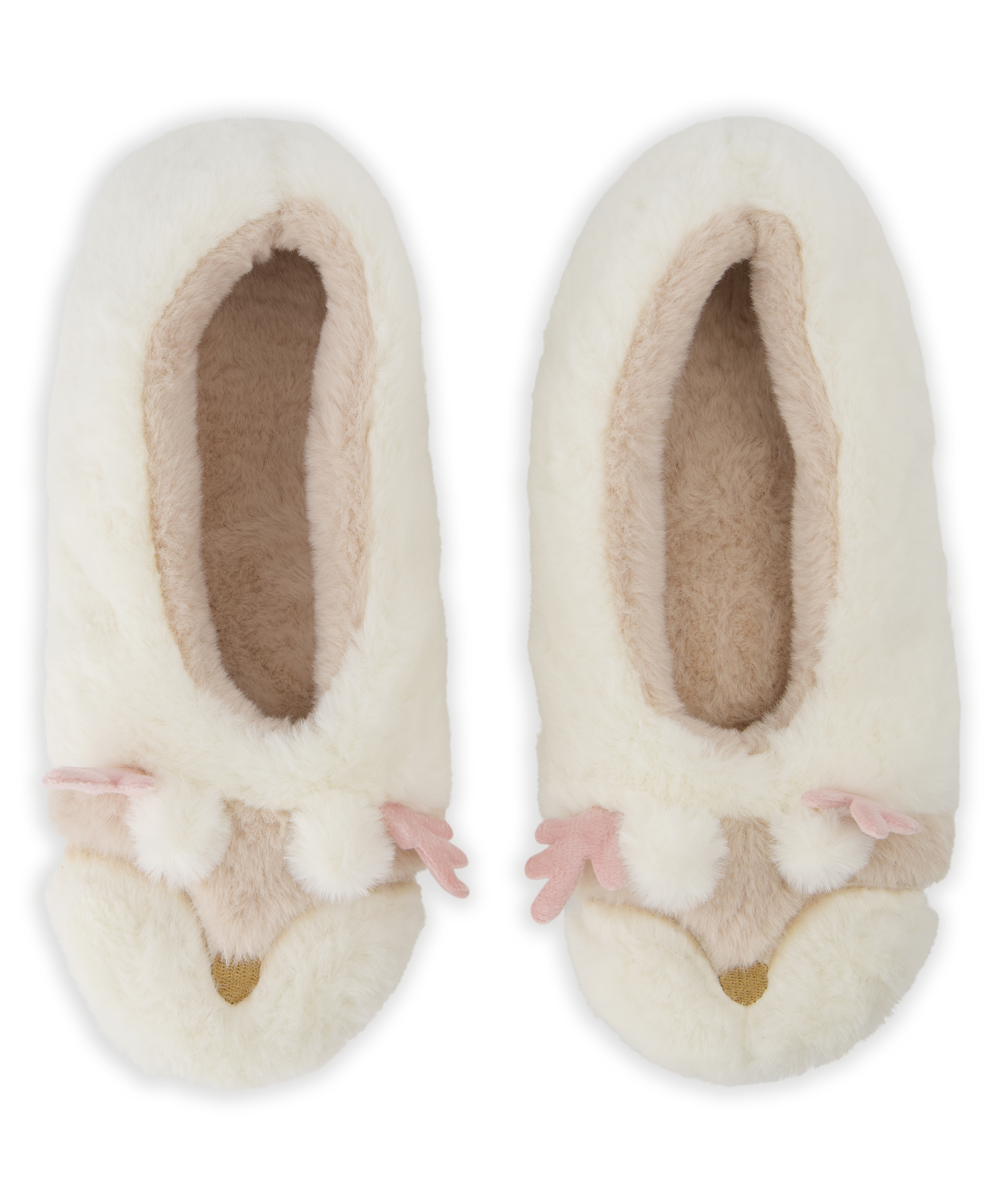 Chaussons ballerine, Beige, main