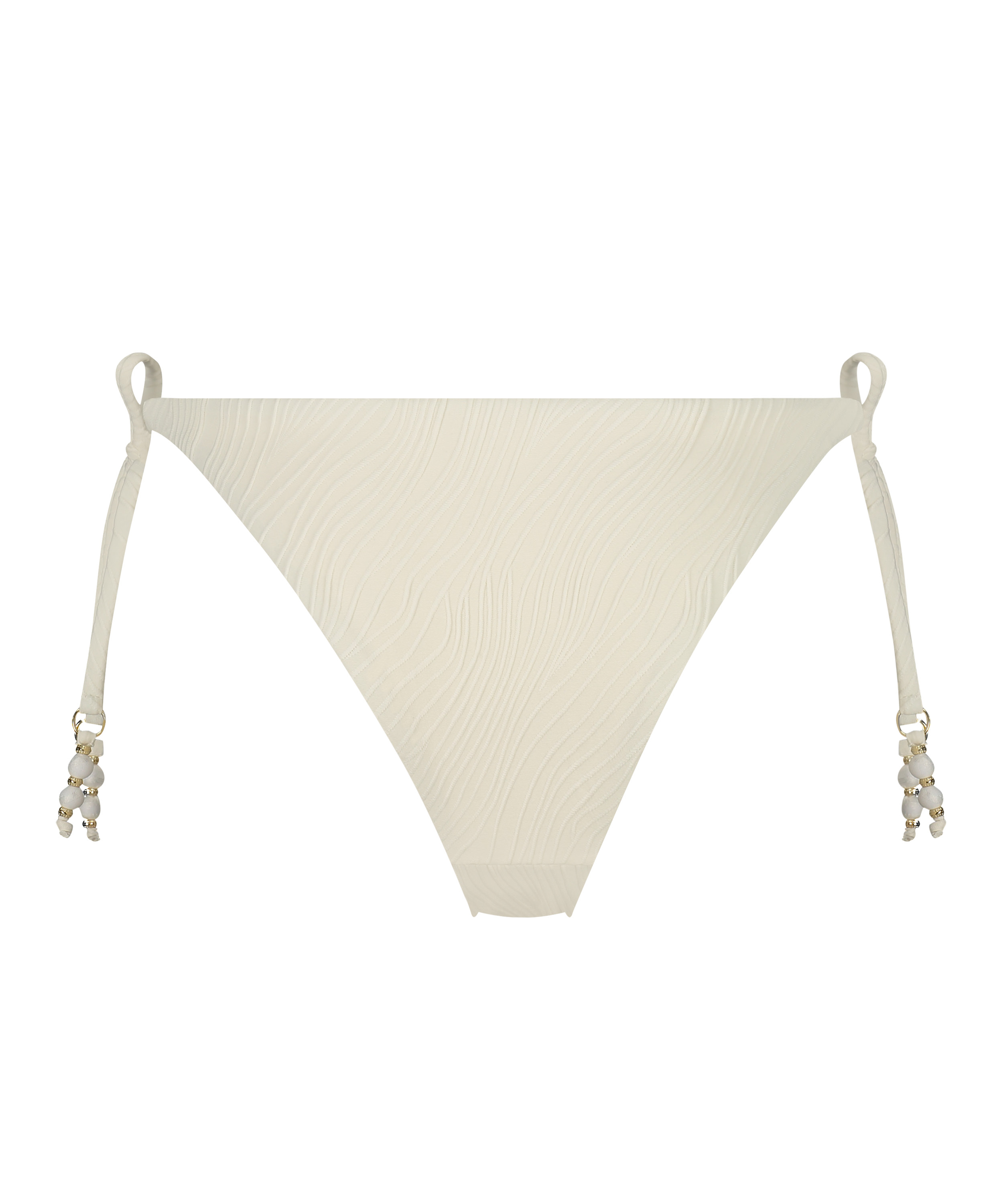 Slip de Bikini Échancrés Cozumel, Blanc, main