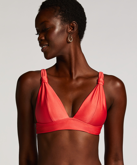 Haut de bikini triangle Luxe, Rouge