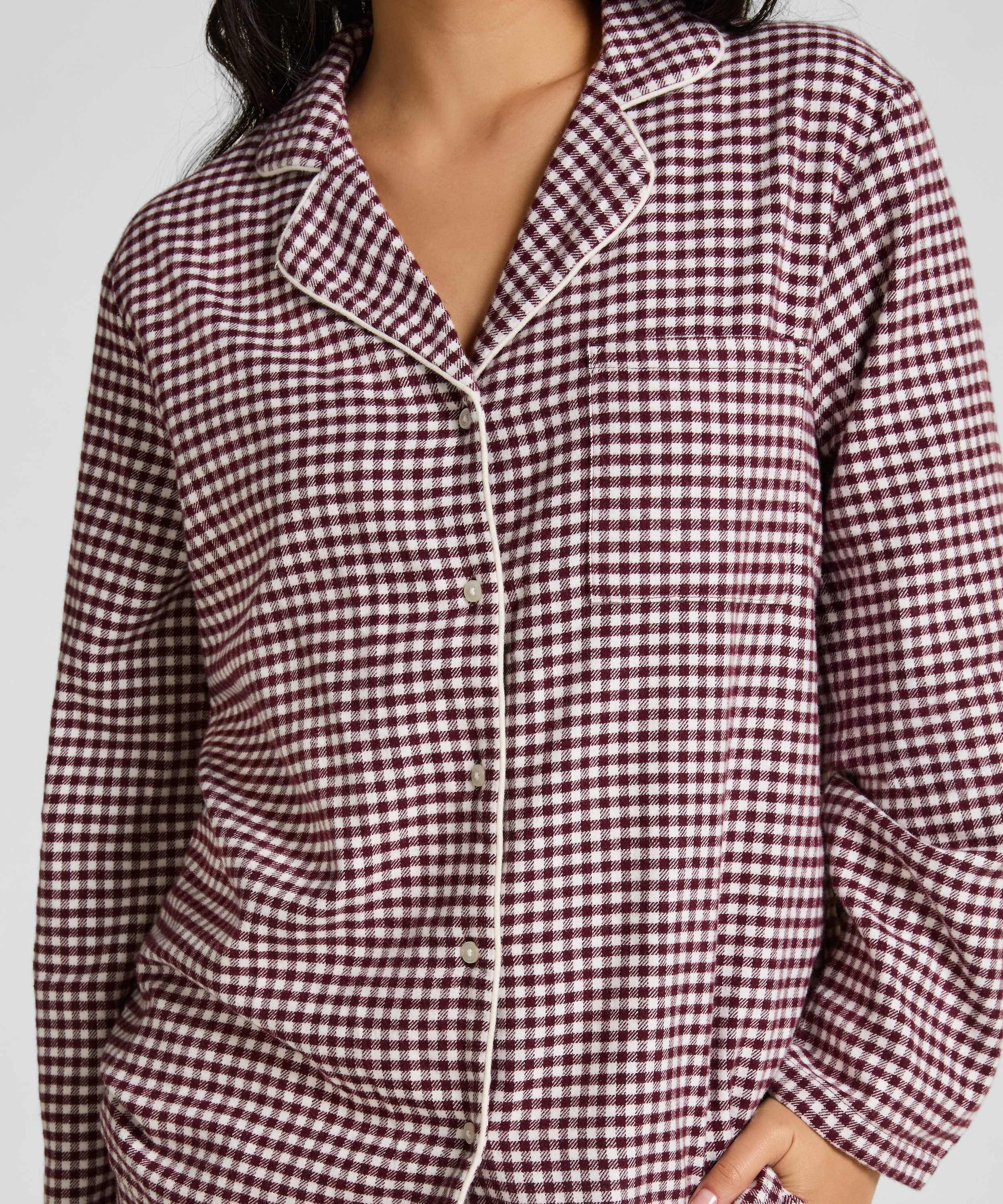 Haut de pyjama Flanel Essentials, Violet, main