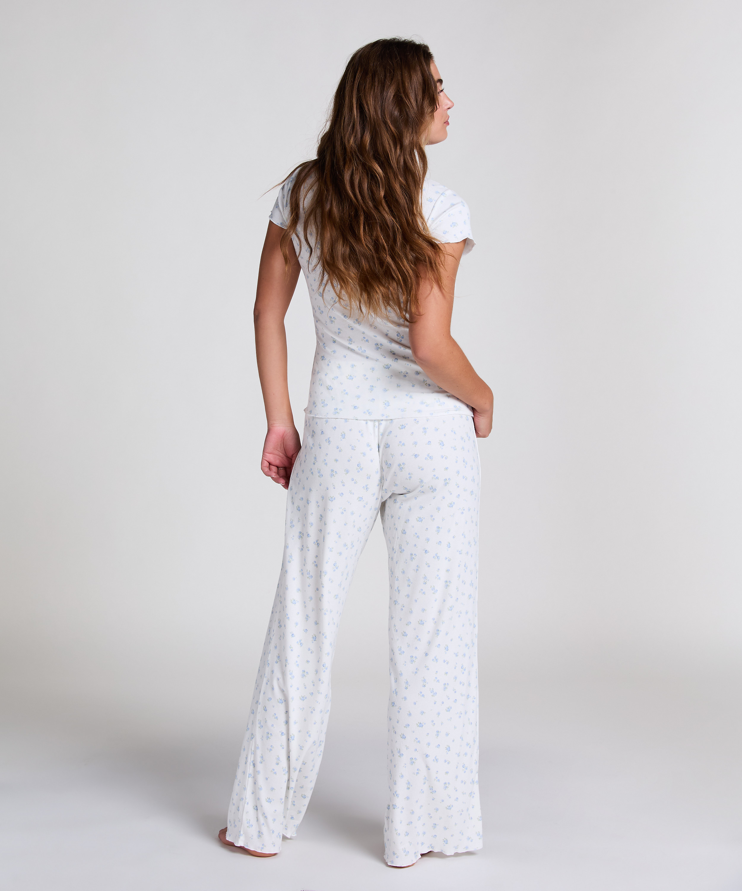 Ensemble pyjama c&ocirc;tel&eacute;, Bleu, main