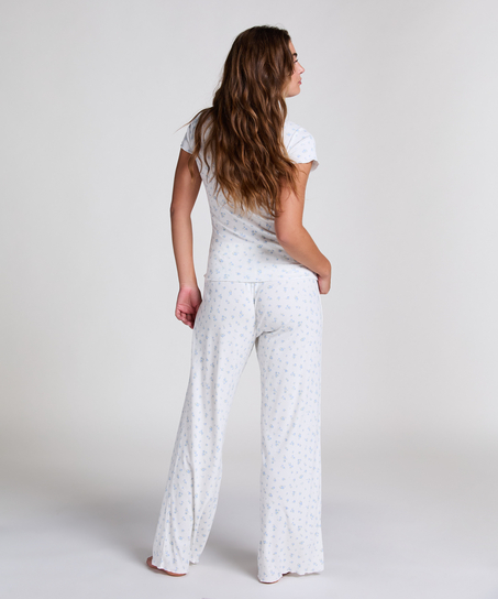 Ensemble pyjama c&ocirc;tel&eacute;, Bleu