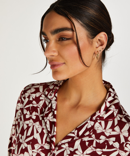 Veste &agrave; manches longues Satin, Rouge