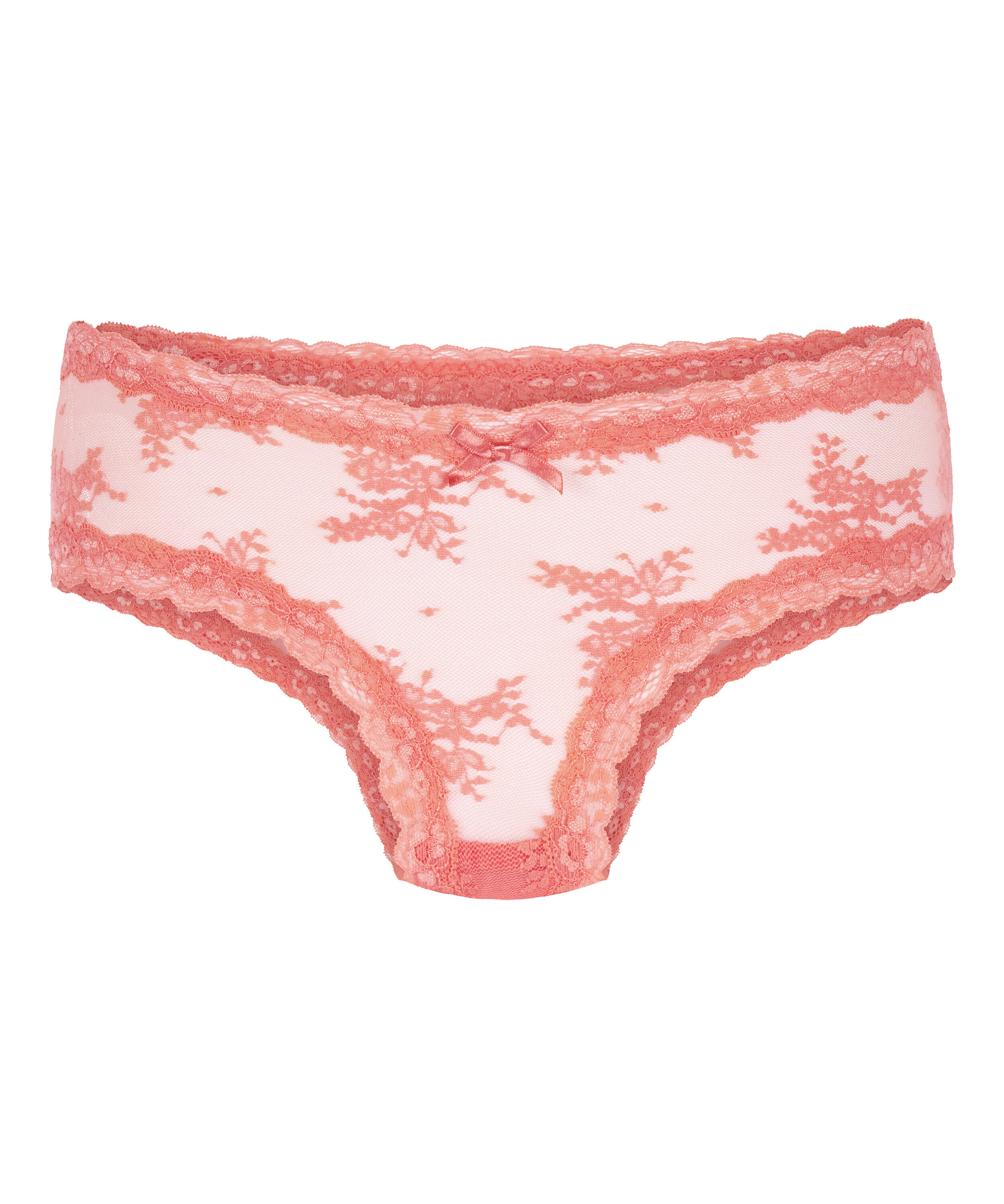 Slip br&eacute;silien V-shape Mesh, Rose