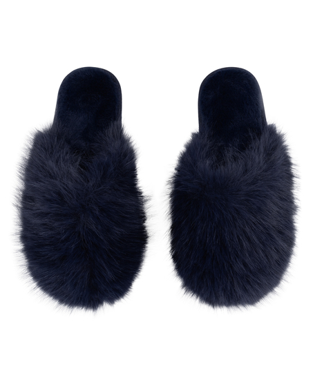 Pantoufles Isabella, Bleu