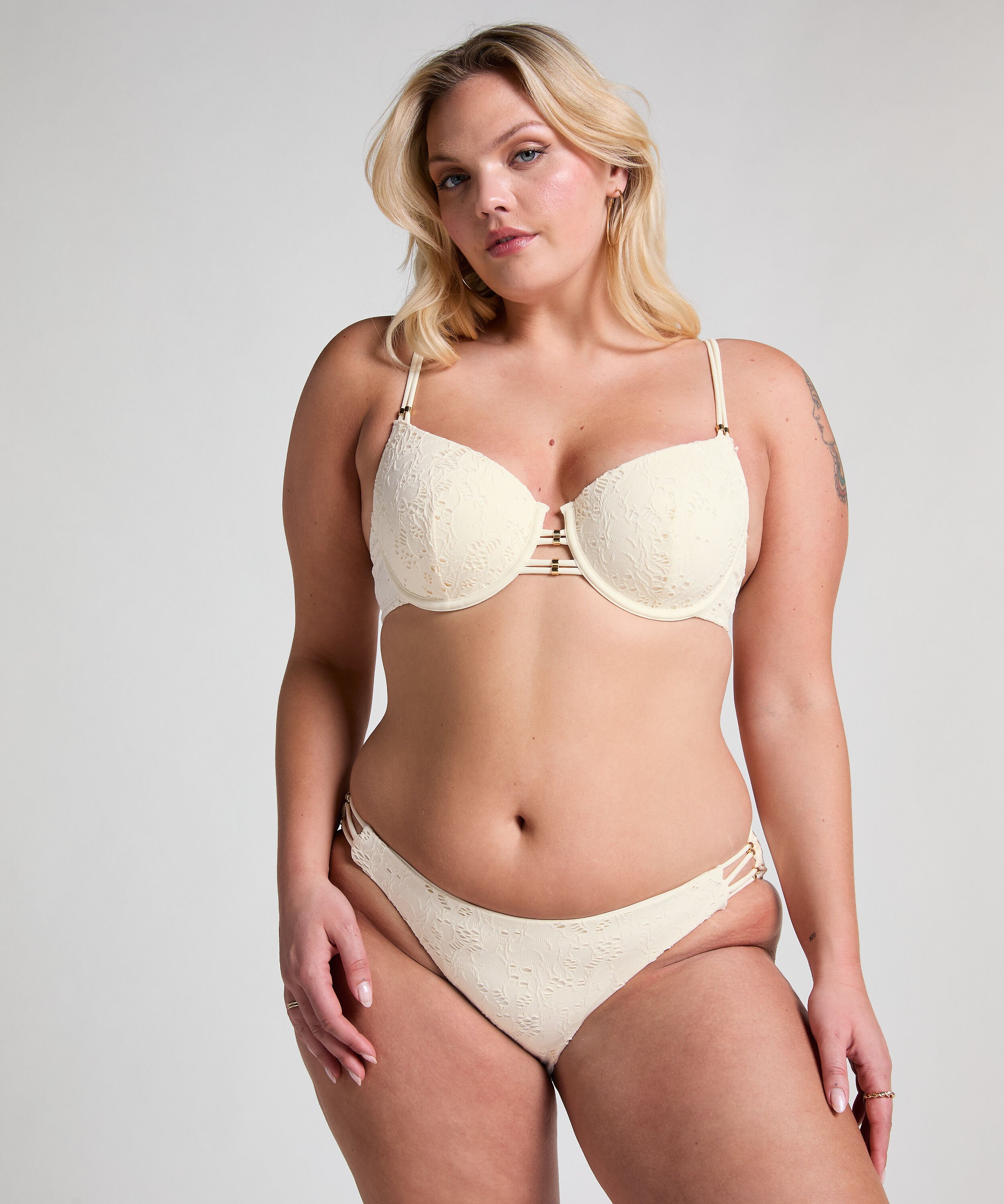 Bas de bikini Crochet, Blanc