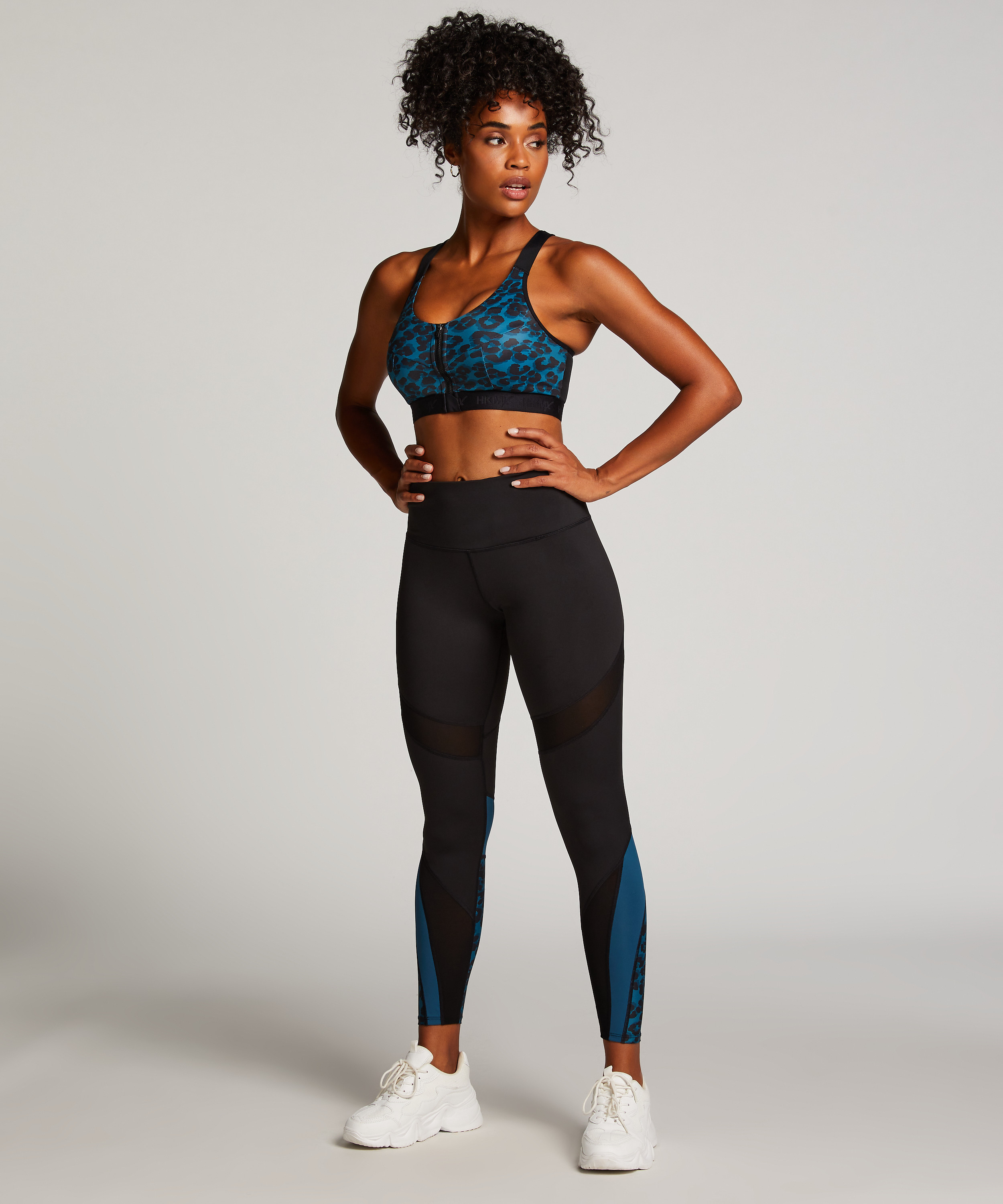 HKMX Legging de sport taille haute Slash, Bleu, main