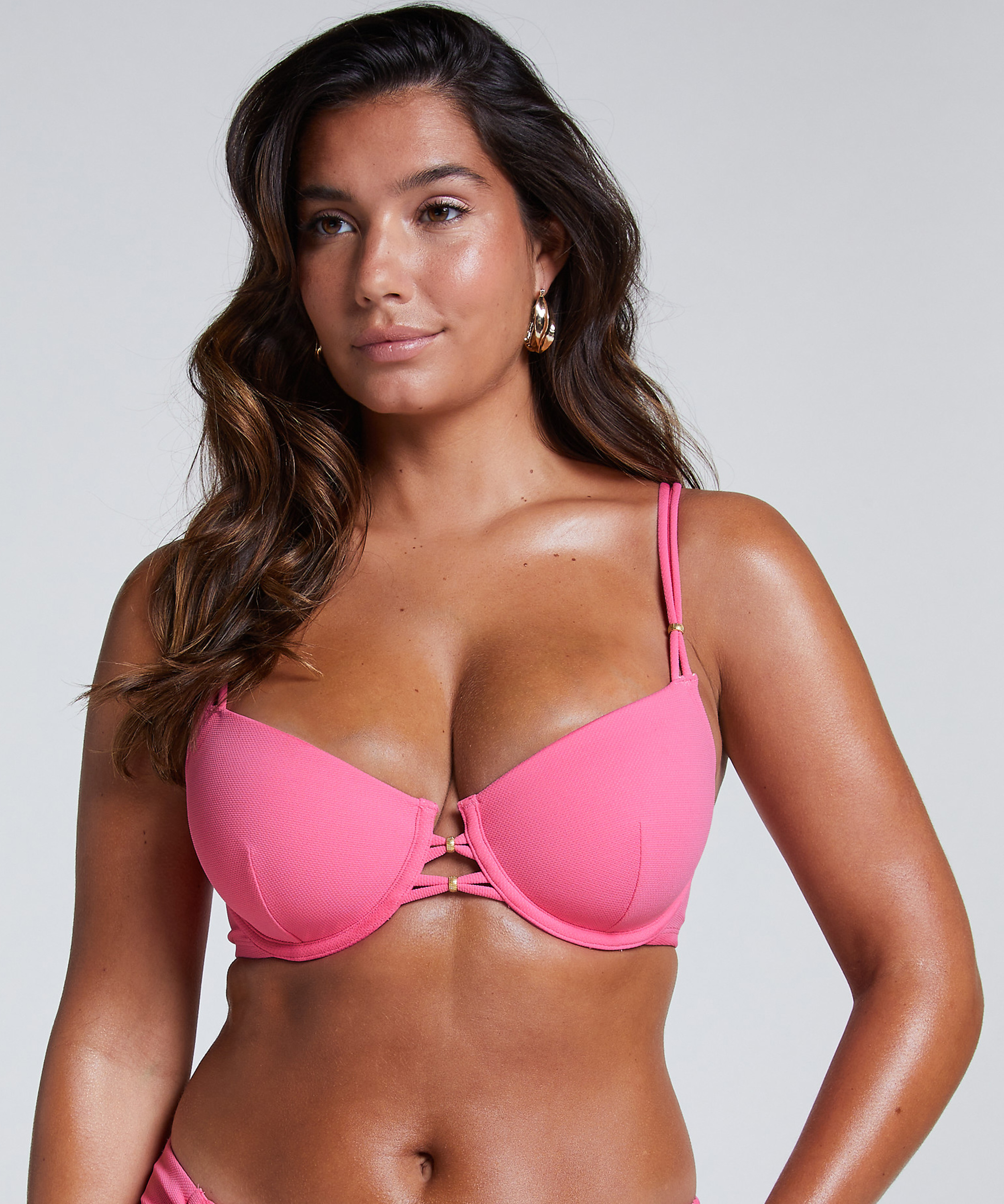 Haut de bikini Holbox, Rose, main