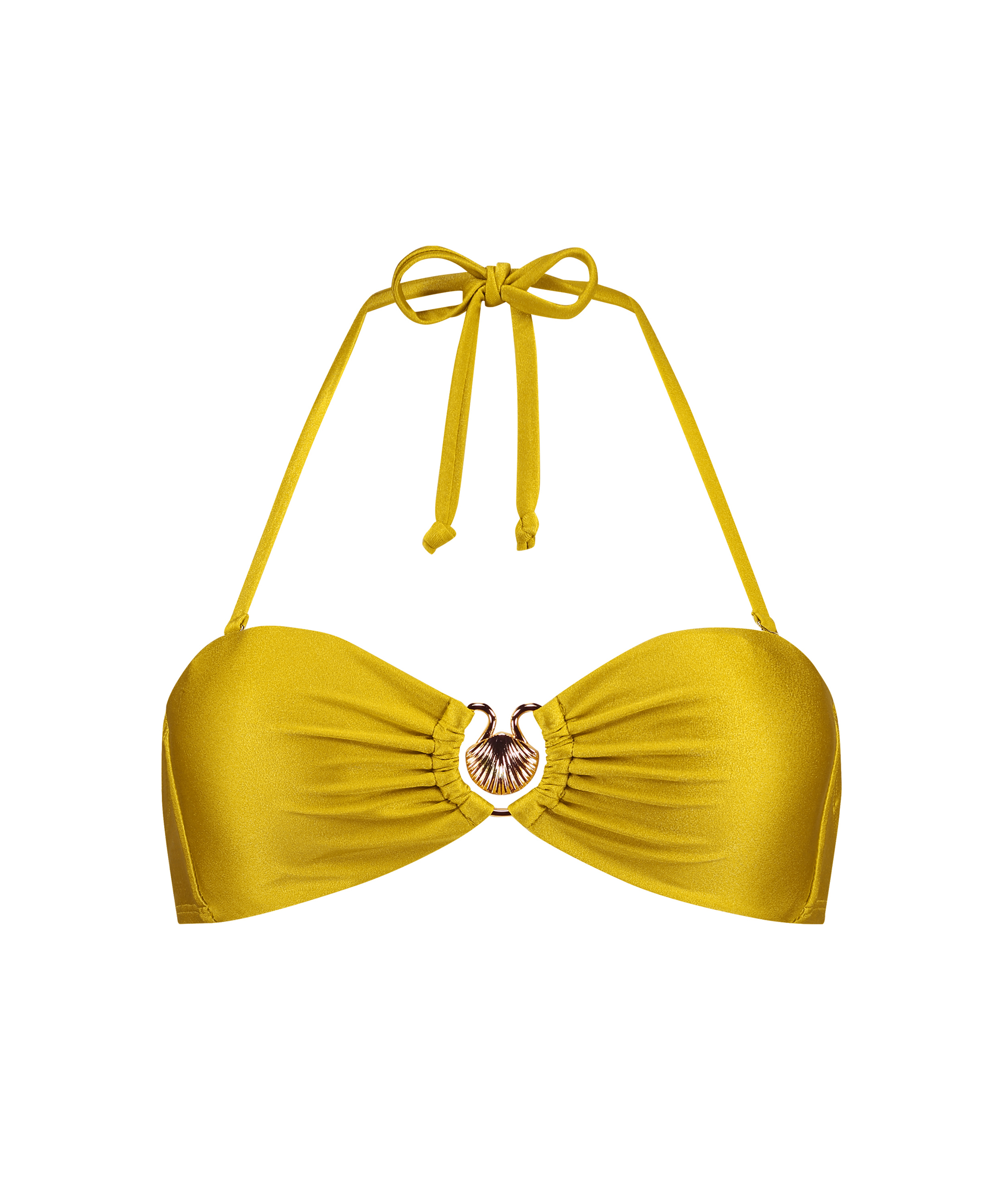 Haut de bikini bandeau Nice, Jaune, main
