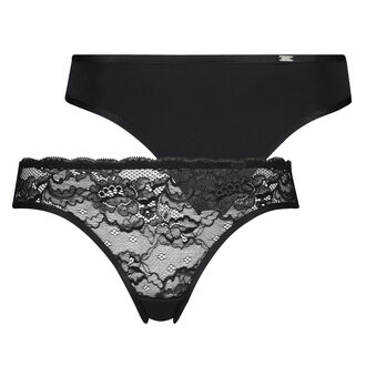 Lot de 2 slips Angie, Noir