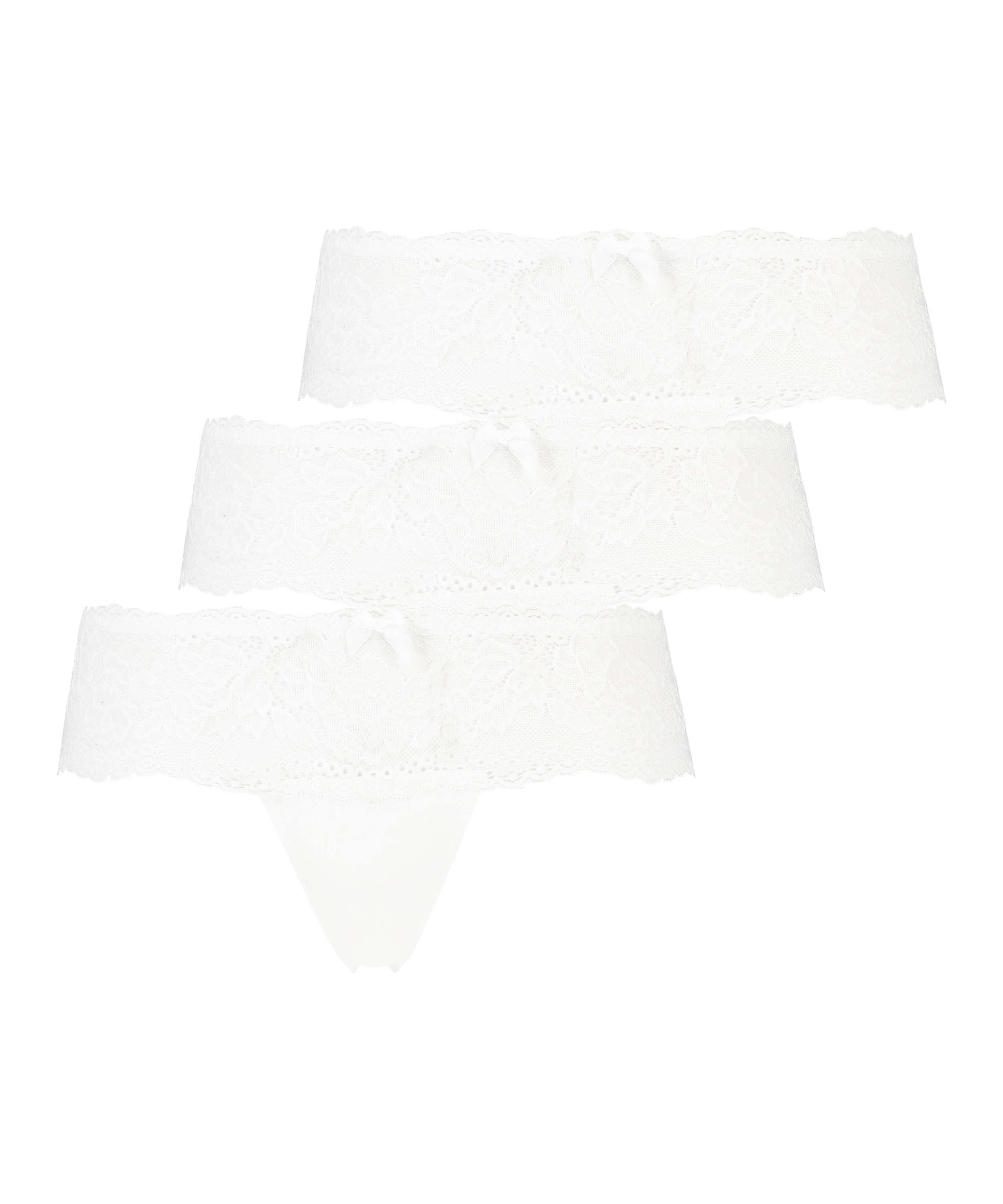 Lot de 3 boxers string Florence, Blanc, main