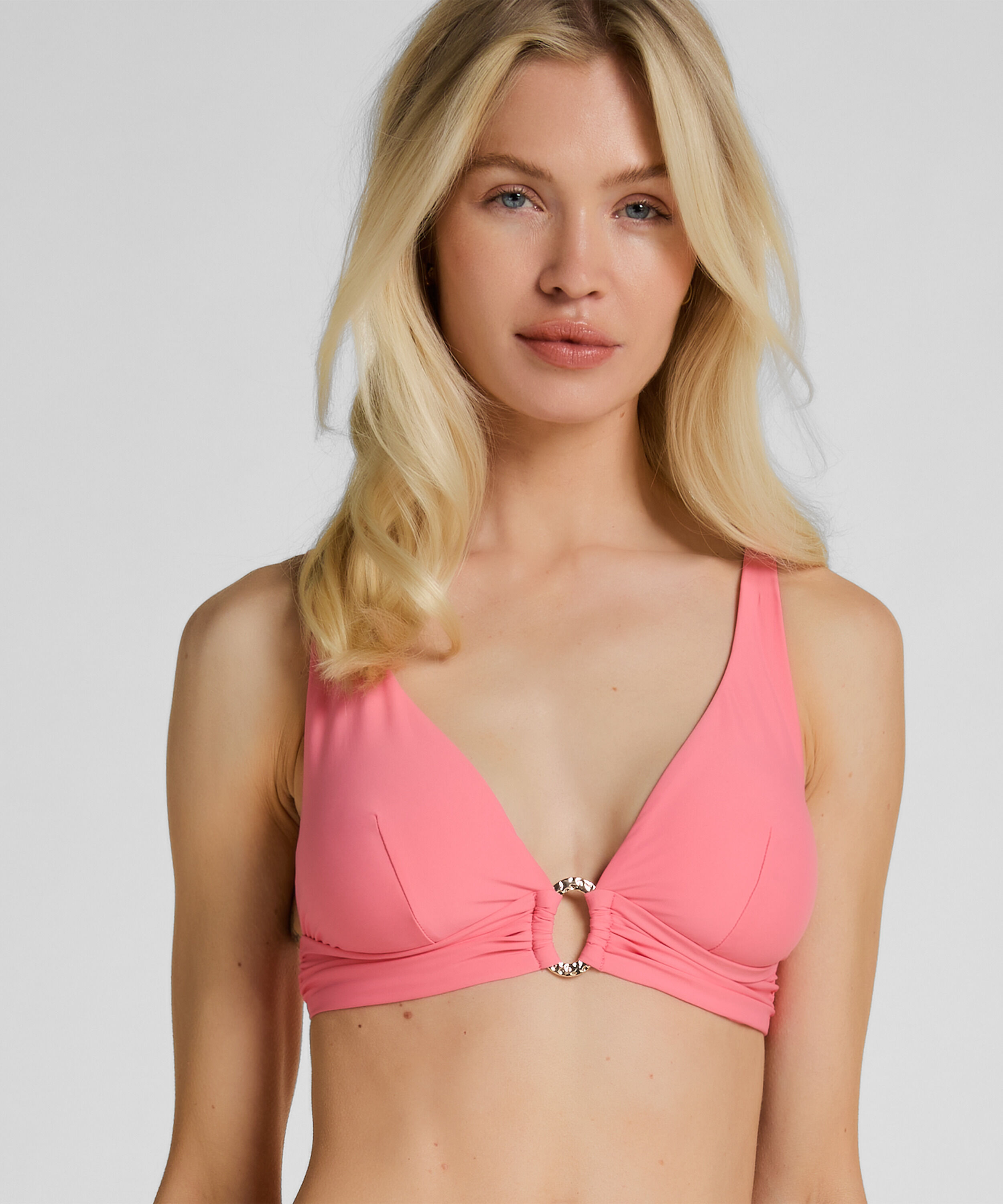 Triangle Bikini Top Luxe, Rose Triangle Bikini Top Luxe, Rose