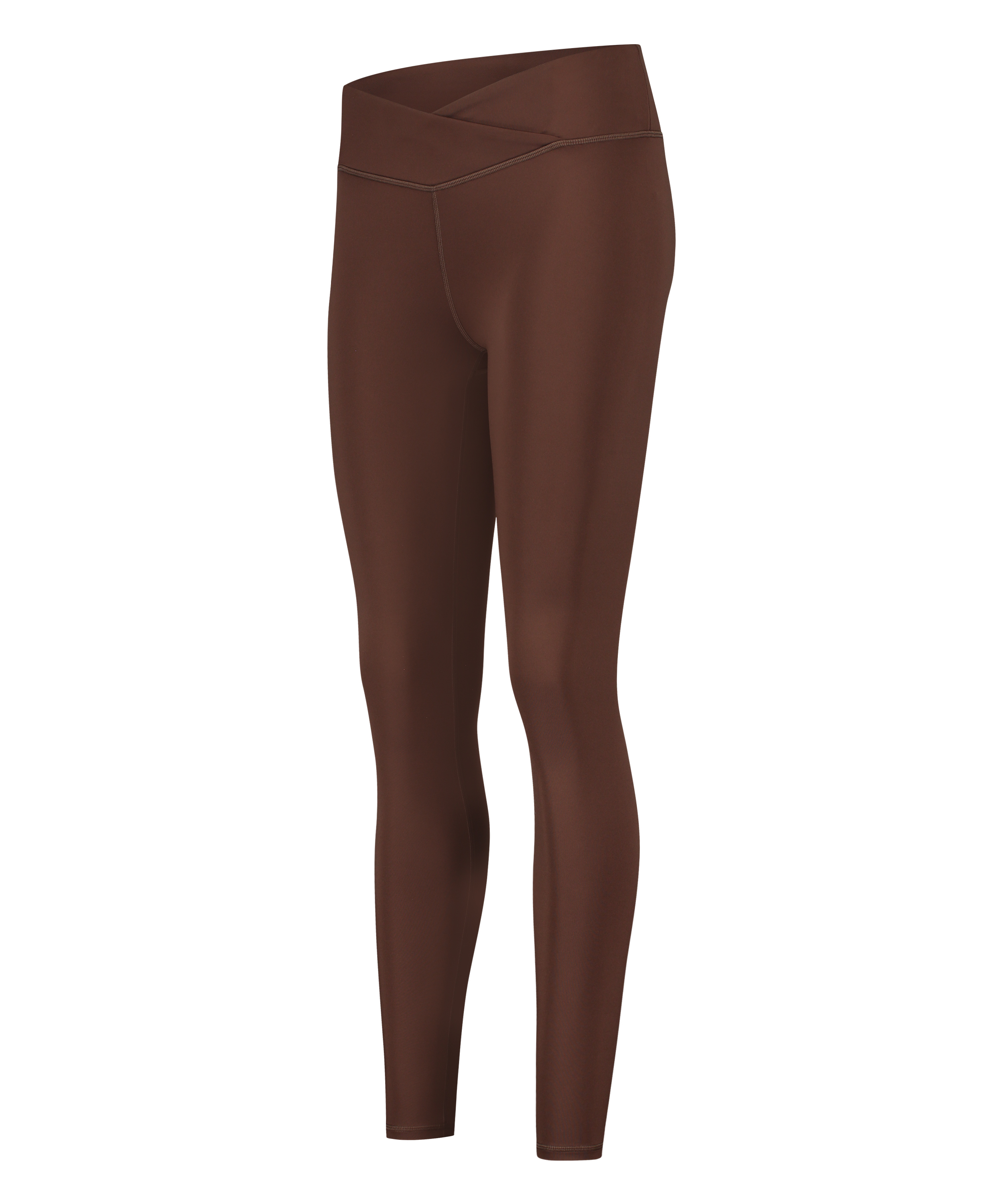 HKMX Legging croisé à taille haute, marron, main