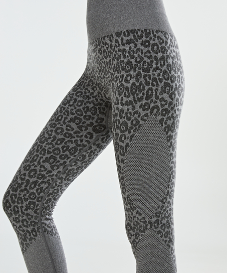Legging corsaire taille haute niveau 3, Gris