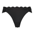 Slip de Bikini Rio Scallop, Noir