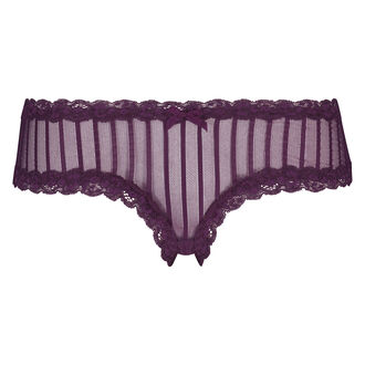 Slip br&eacute;silien V-shape mesh, Violet
