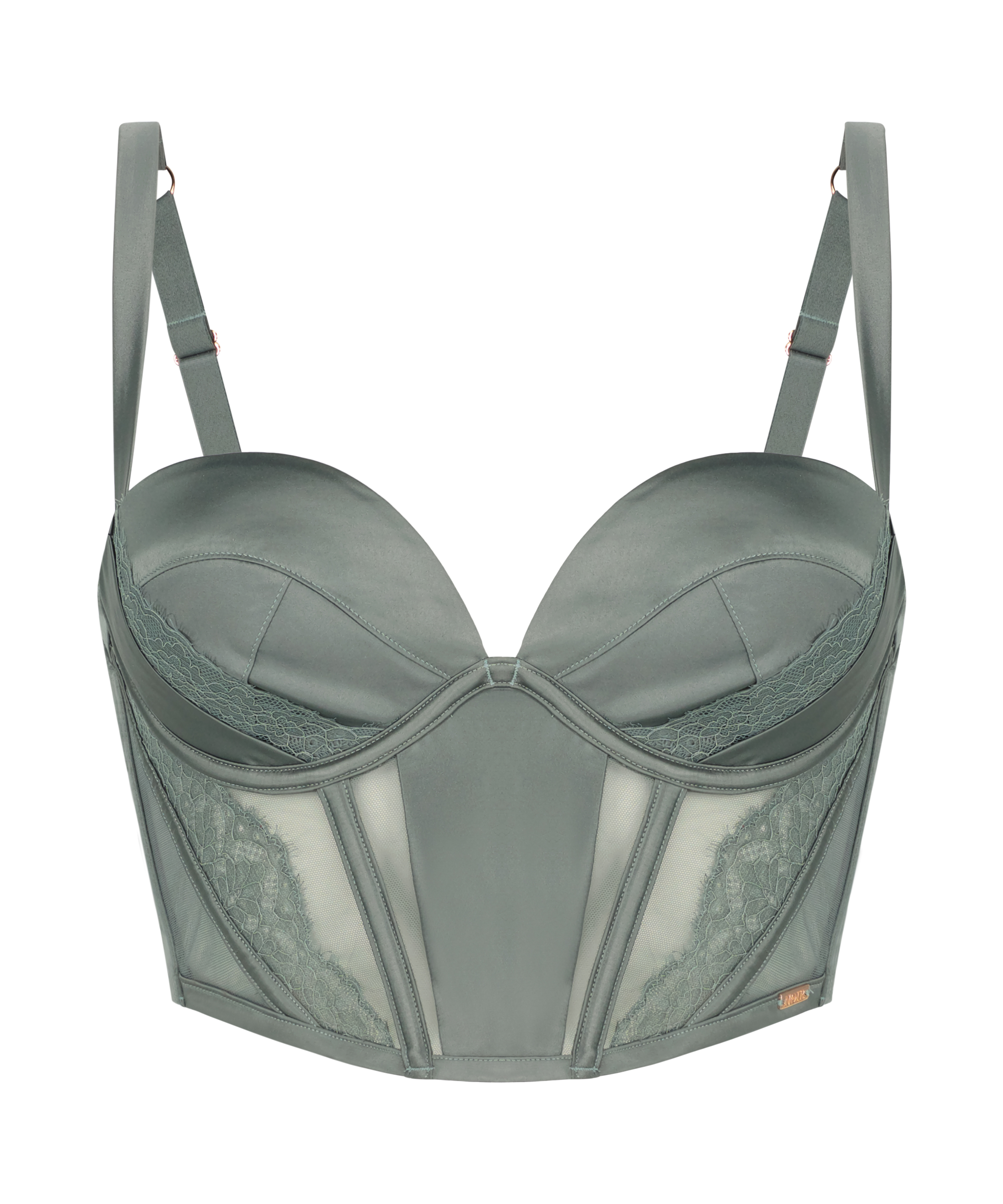 Soutien-gorge bustier à armatures préformé Nicole, Vert, main
