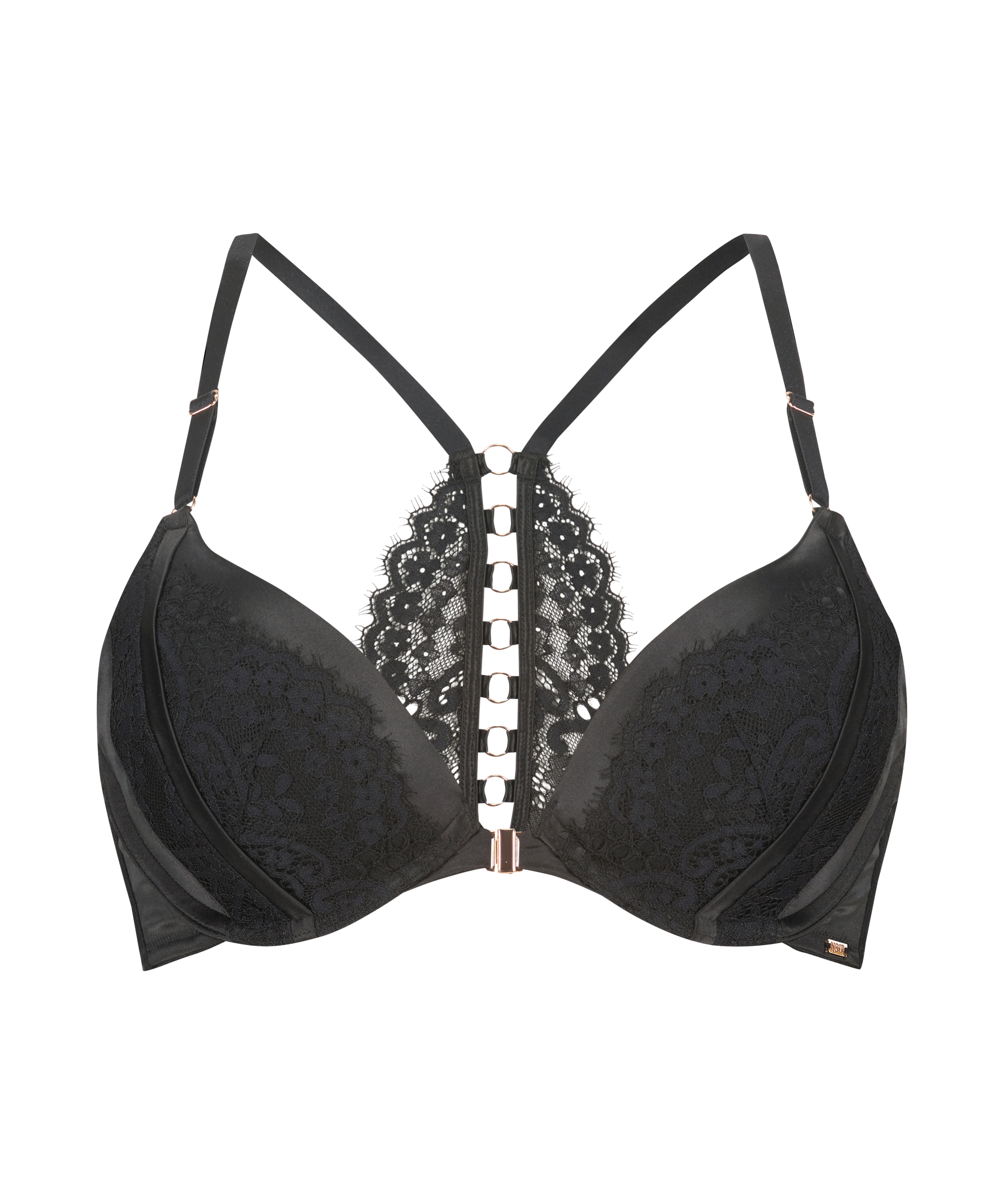 Soutien-gorge Push-Up rembourré à armatures Veronica, Noir, main