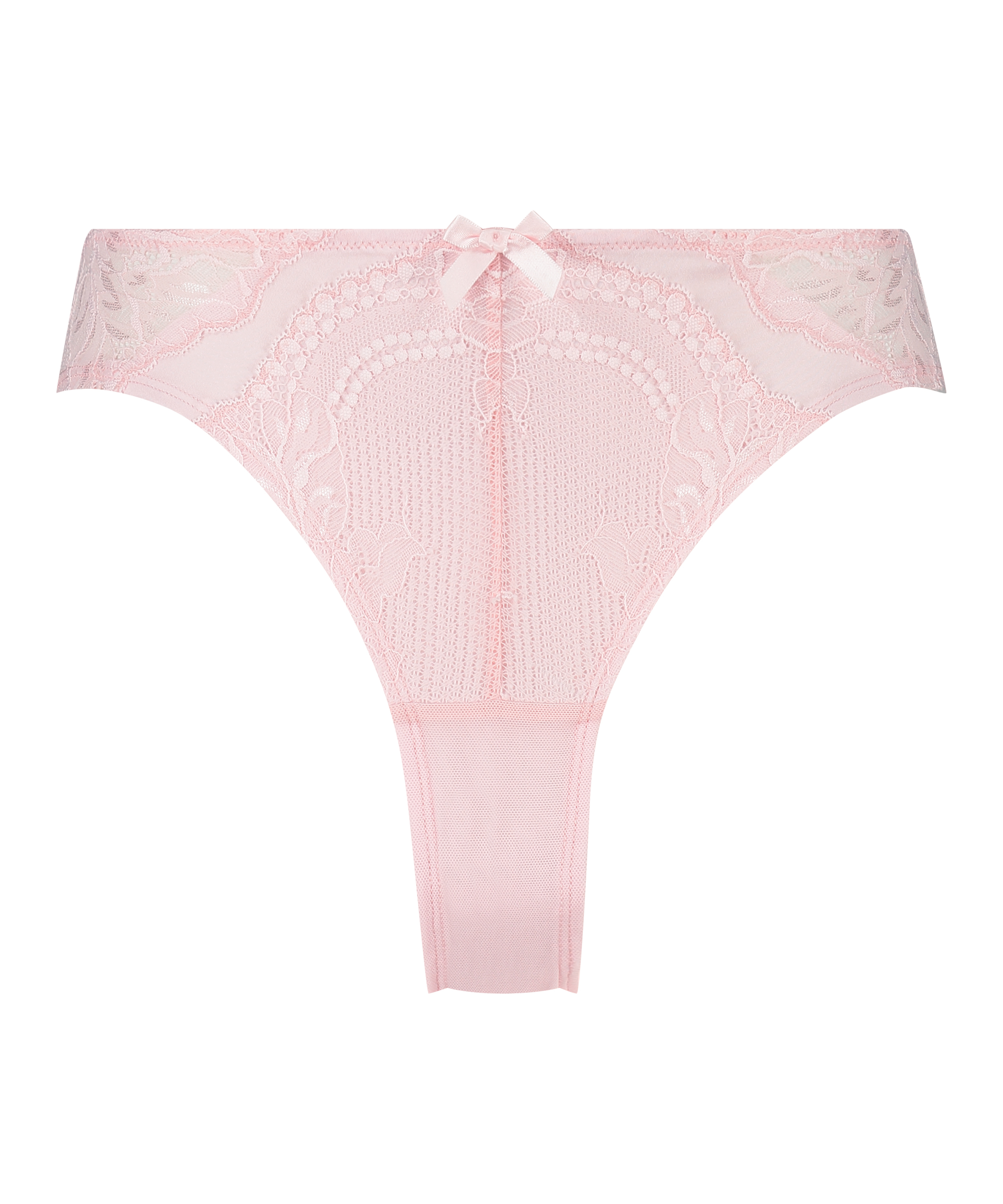 Slip brésilien taille haute Kimberley, Rose, main