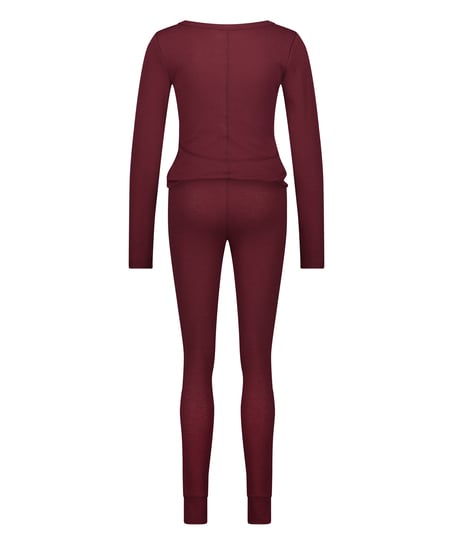 Pyjama Waffle Placket, Violet