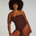 Maillot de bain Bandeau Scallop, marron