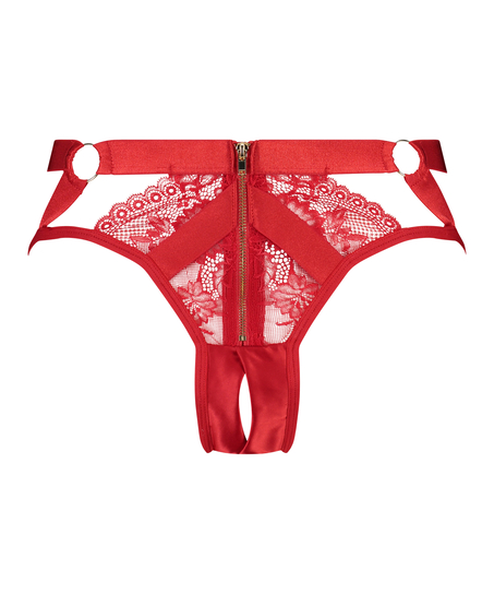 Slip brésilien ouvert Clementine, Rouge