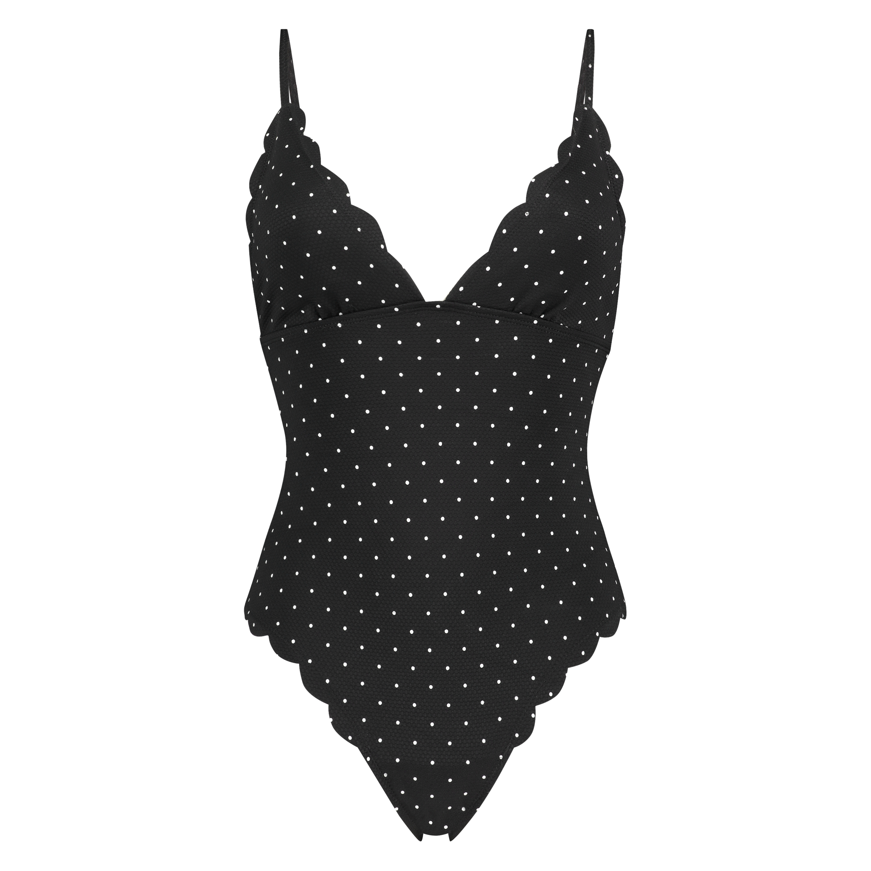 Maillot de bain Scallop, Noir, main