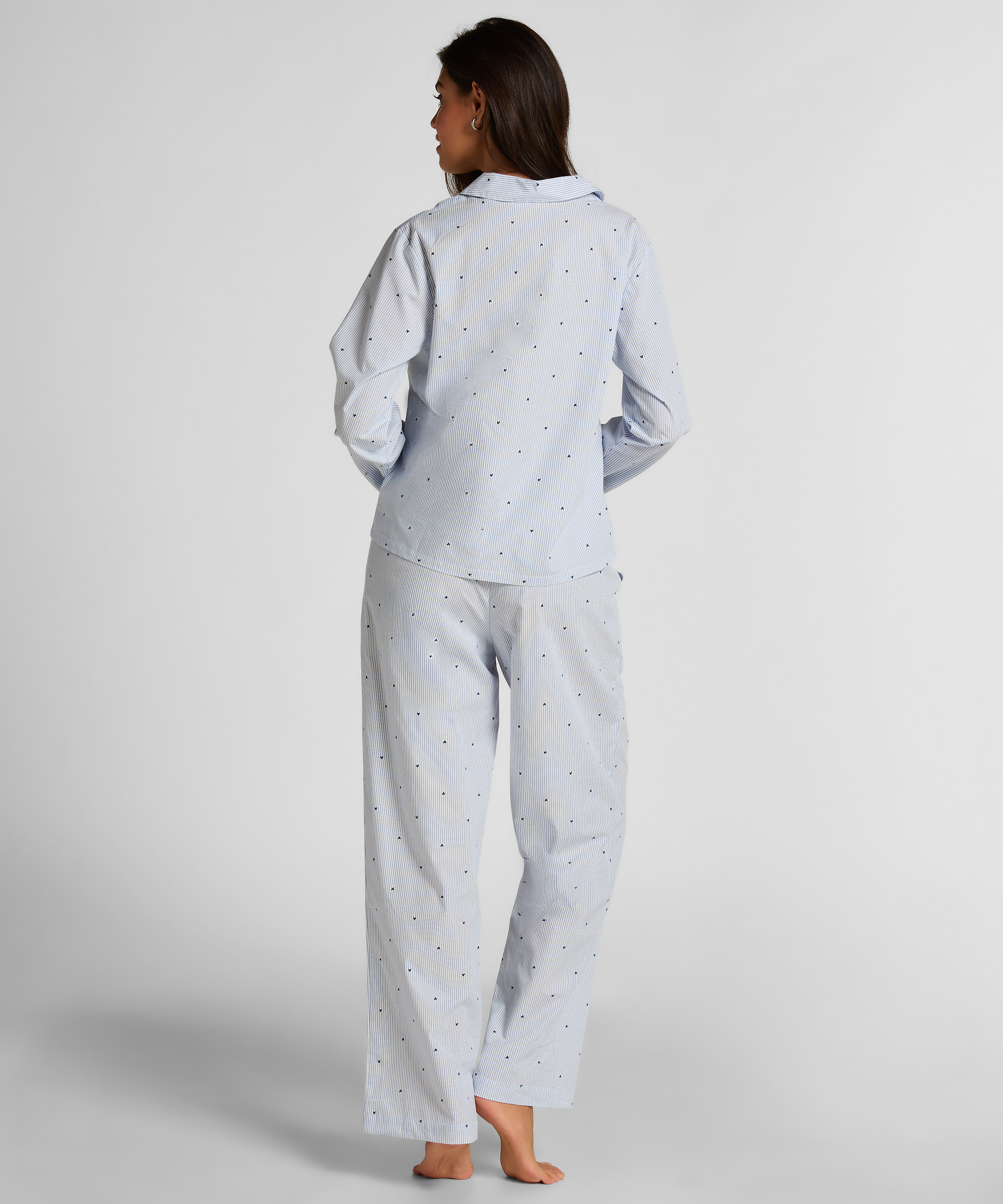 Chemise en coton, Bleu, main