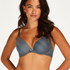Soutien-gorge &agrave; armatures pr&eacute;form&eacute; Plunge, Bleu