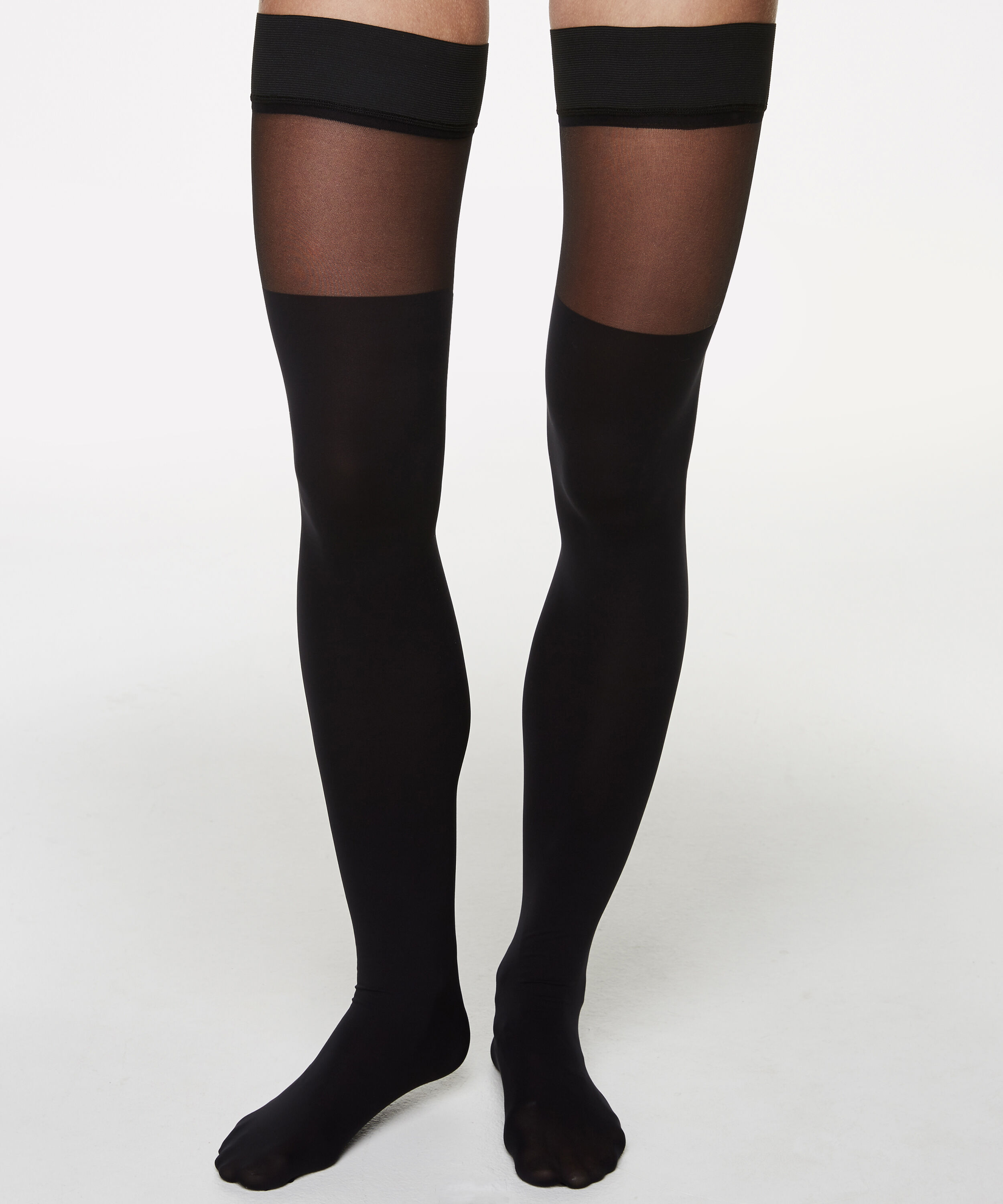 Bas autofixants 5D Corsetry Overknee, Noir
